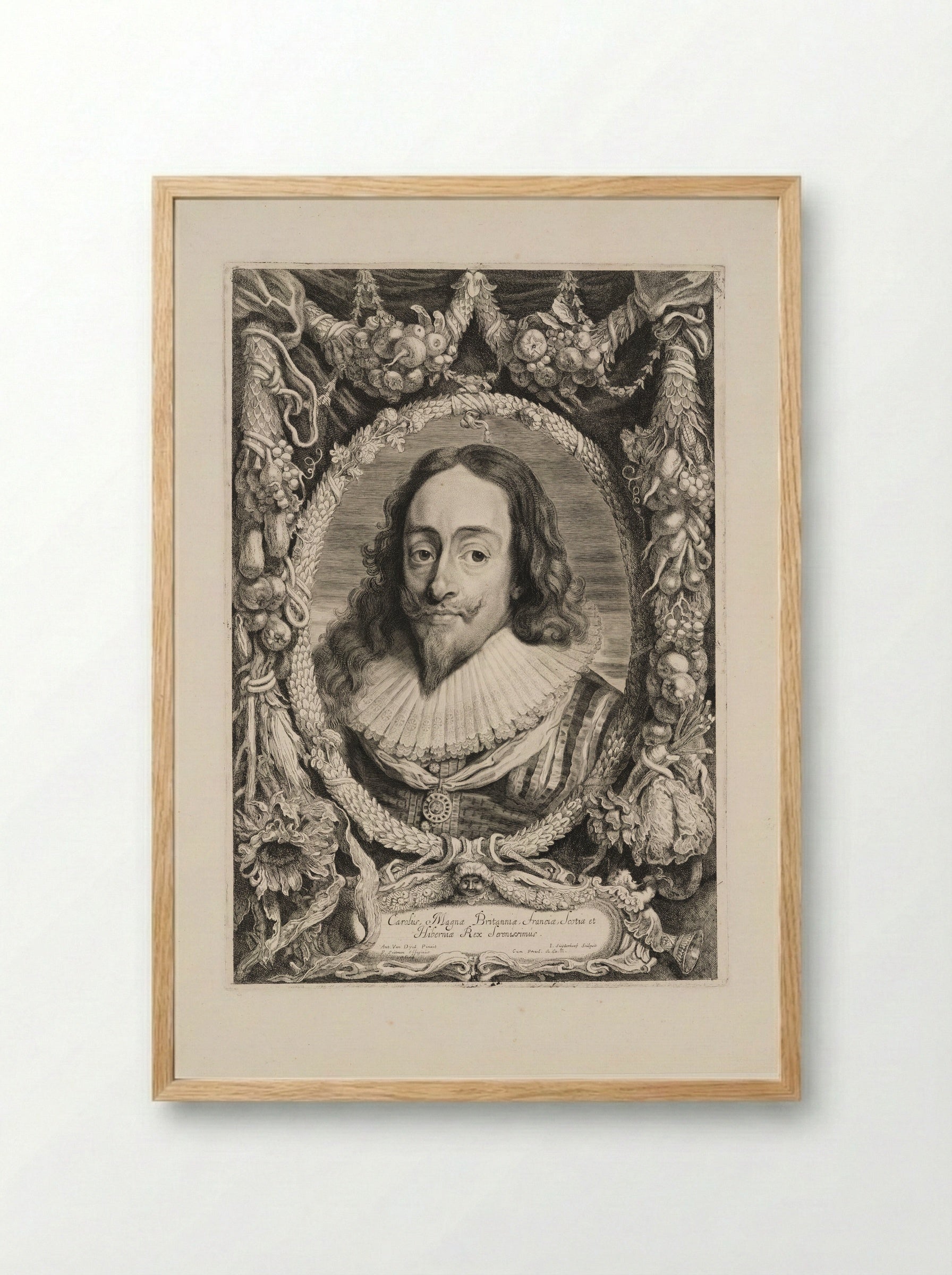 Charles I - Jonas Suyderhoef - Framed Print Wood