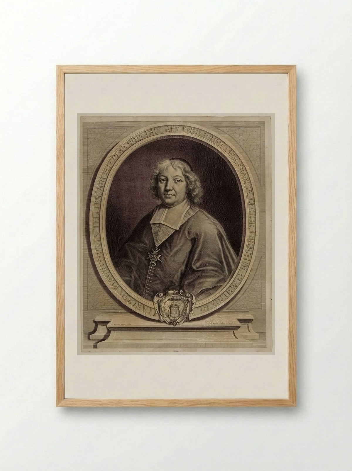 Charles Maurice Le Tellier, Archbishop of Reims - Claude Duflos - Framed Print Wood