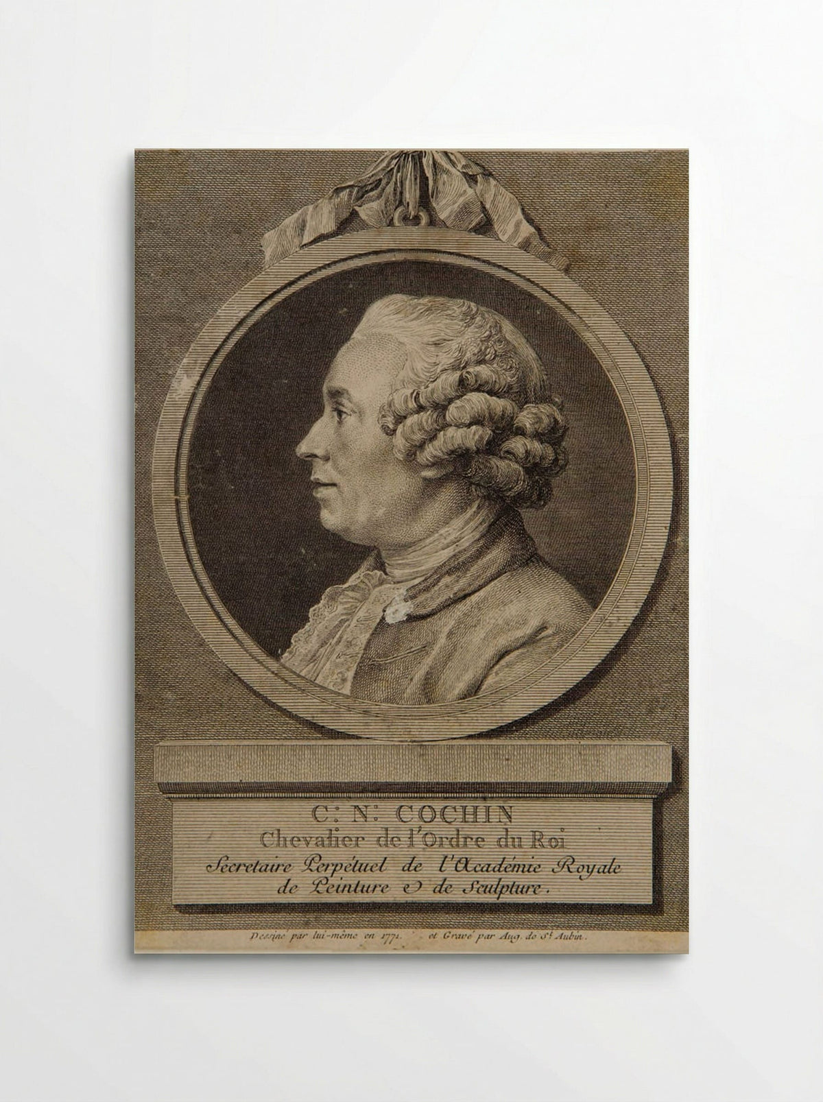 Charles-Nicolas Cochin - Augustin de Saint-Aubin - Poster