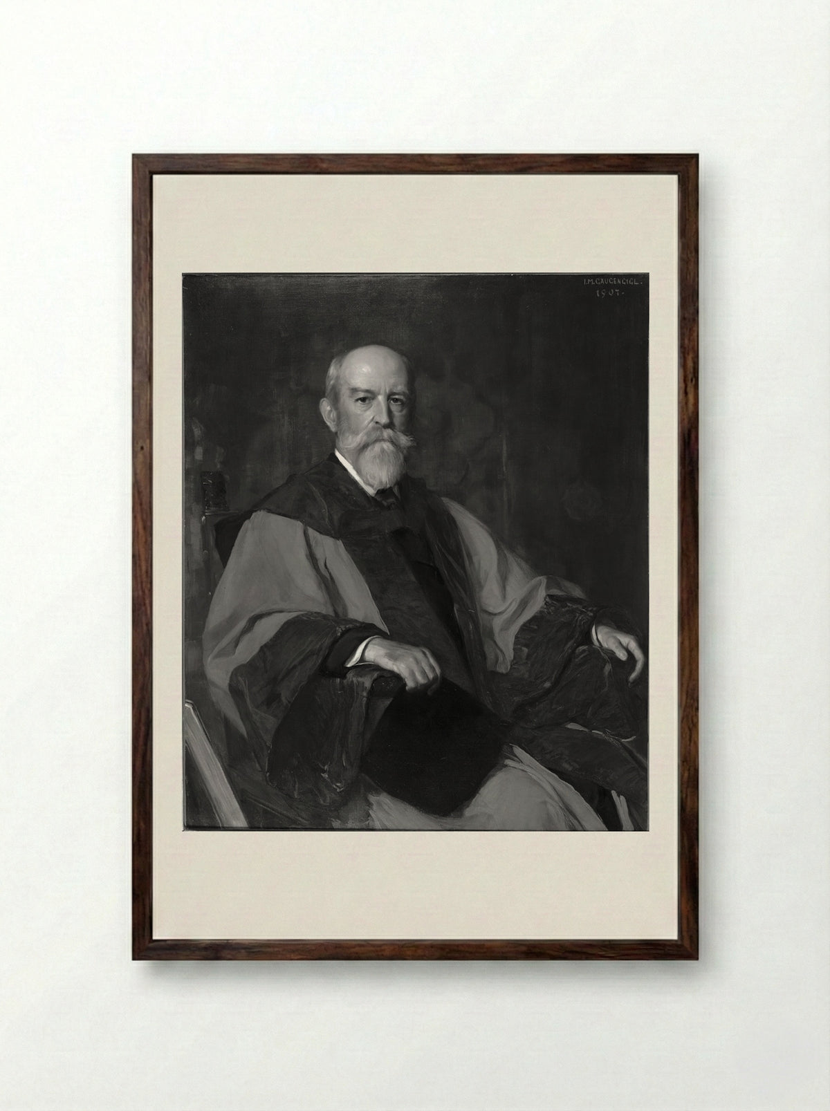 Charles Pickering Bowditch - Ignaz Marcel Gaugengigl - Framed Print Dark Wood