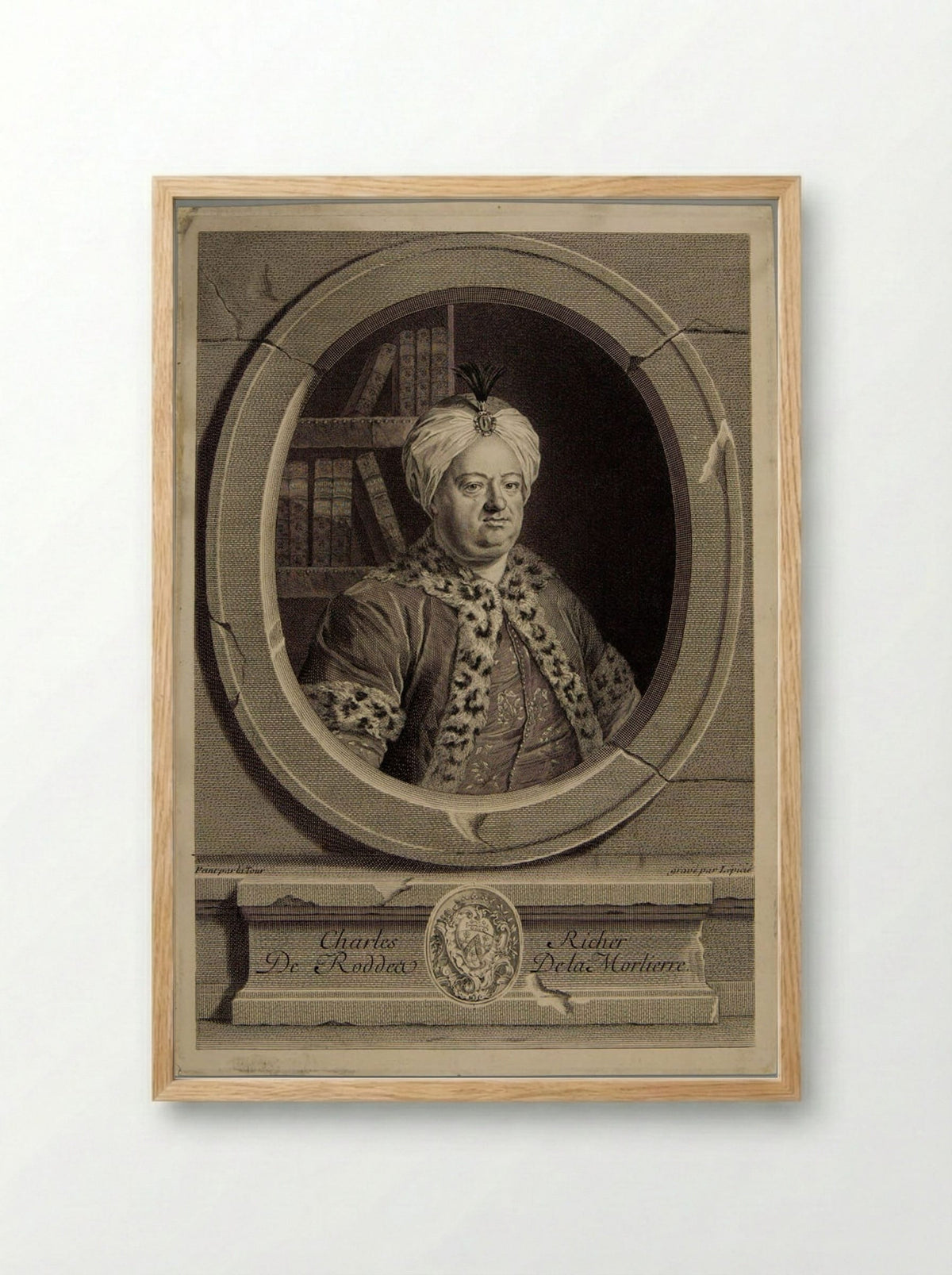 Charles Richter de Rodes de la Morlière - Bernard Lépicié - Framed Print Wood