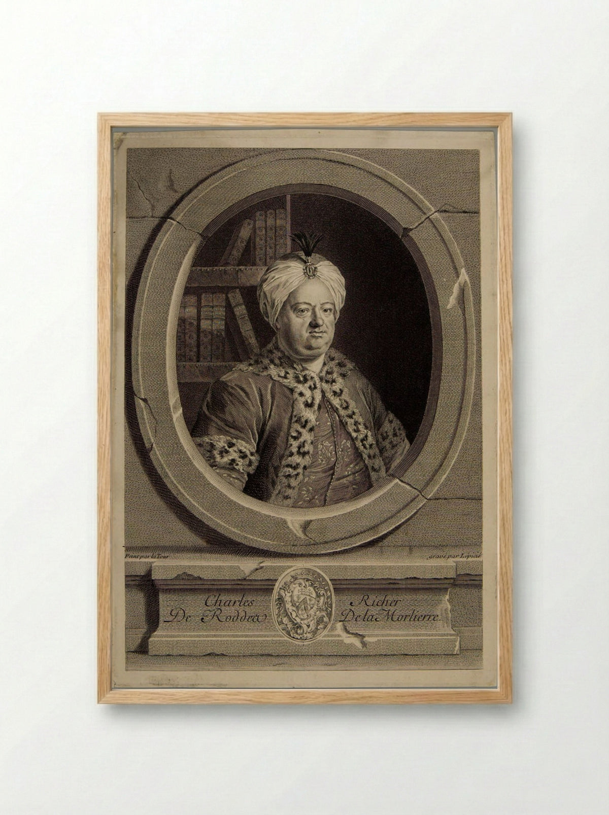 Charles Richter de Rodes de la Morlière - Bernard Lépicié - Framed Print Wood