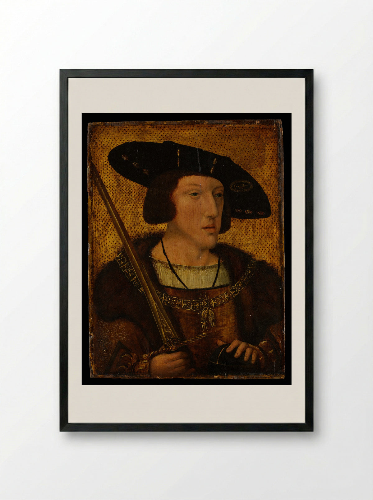 Charles V, Holy Roman Emperor - Netherlandish Painter - Framed Print Black