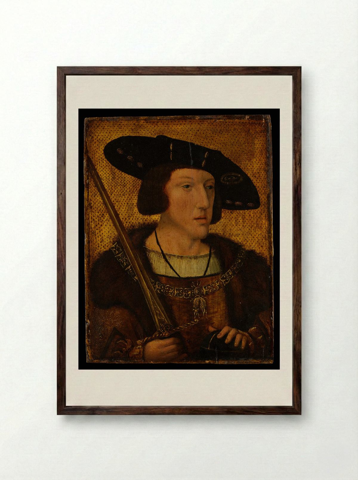 Charles V, Holy Roman Emperor - Netherlandish Painter - Framed Print Dark Wood