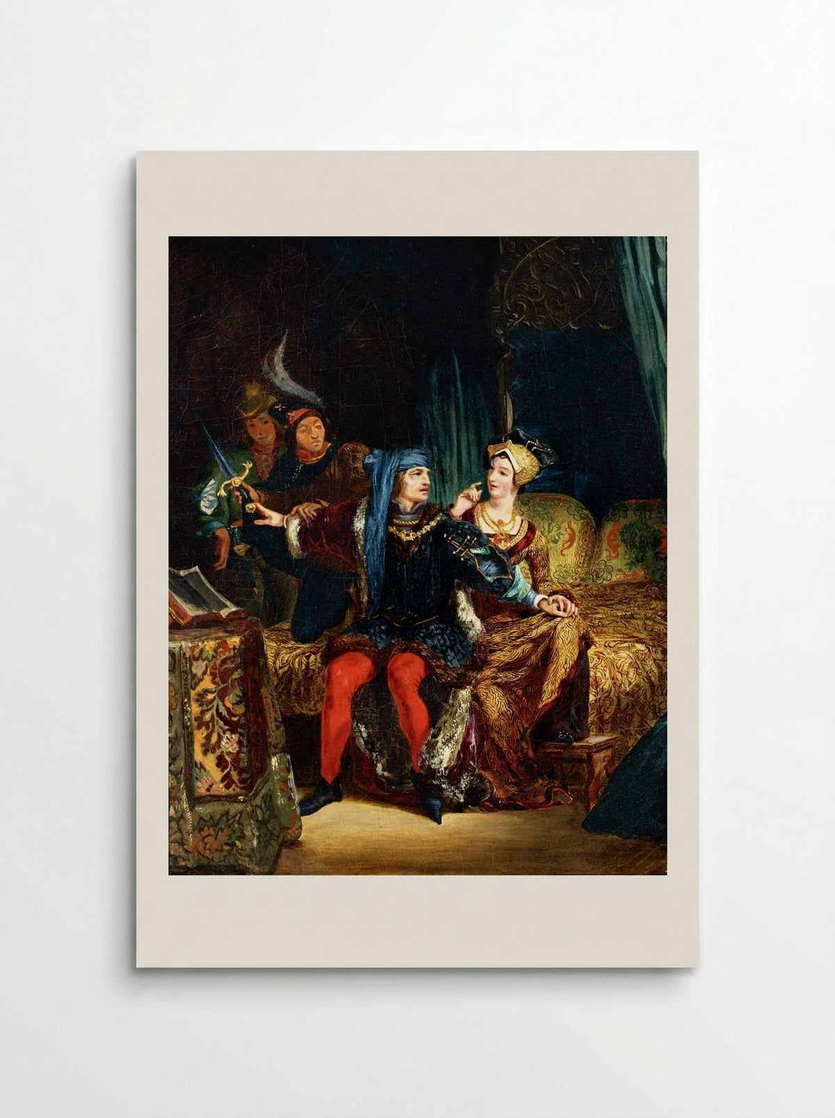 Charles VI and Odette de Champdivers - Eugène Delacroix - Poster