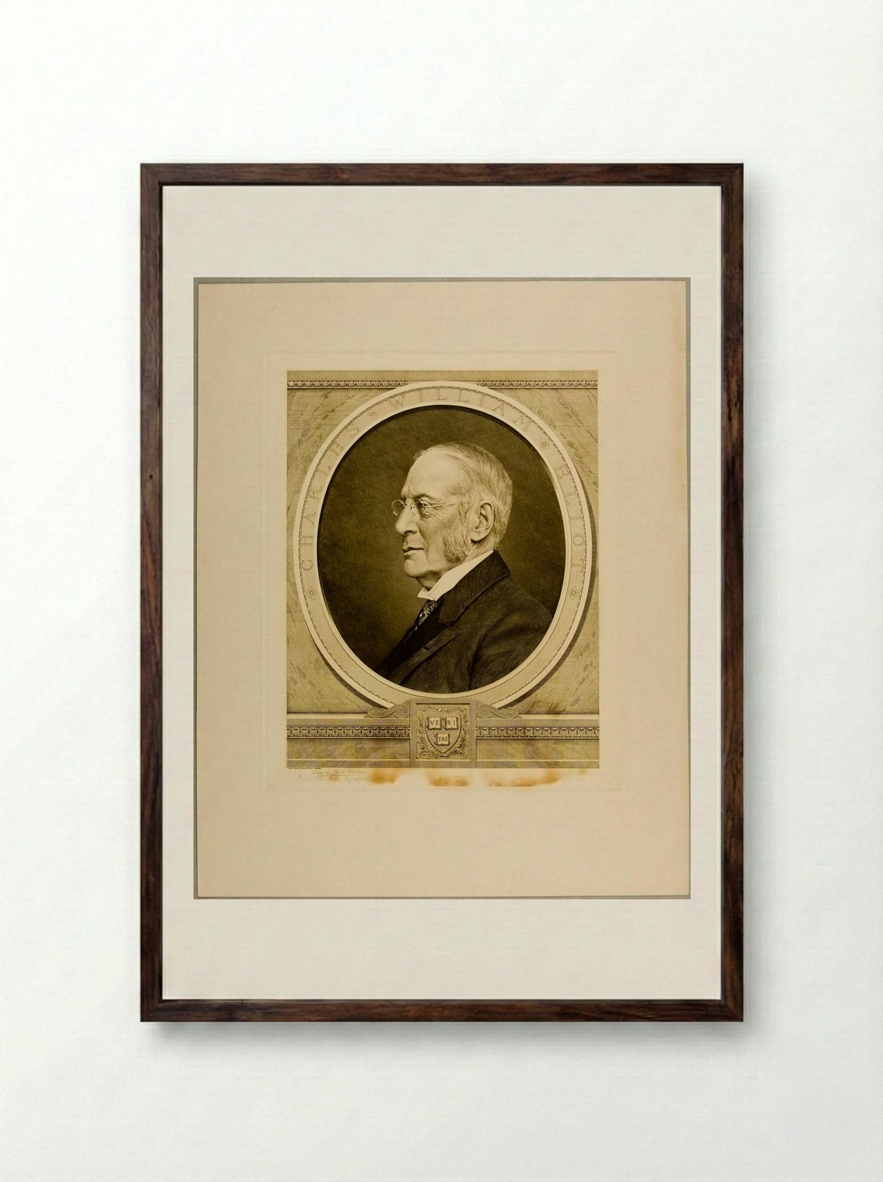 Charles William Eliot - Sidney L. Smith - Framed Print Dark Wood
