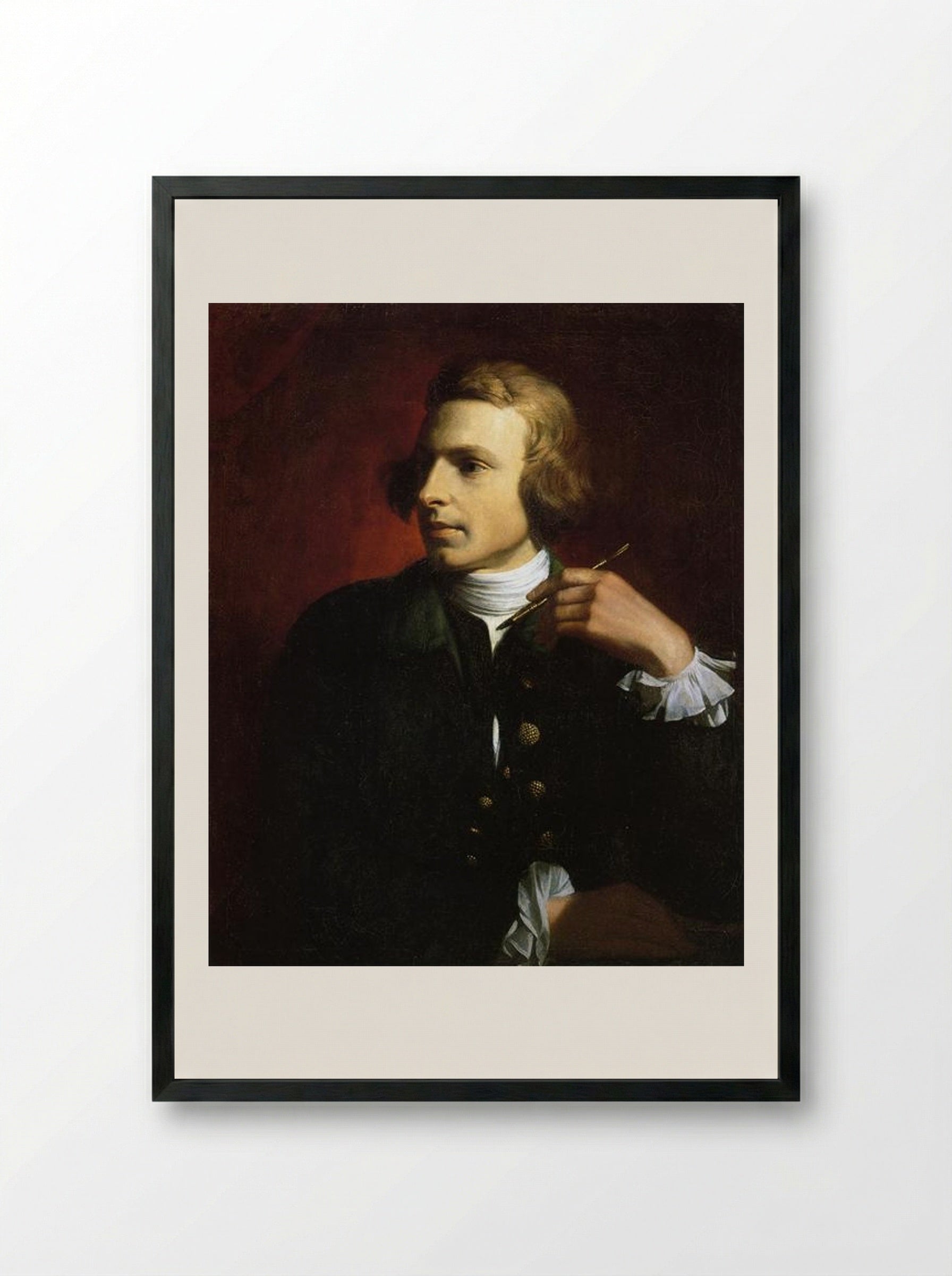 Charles Willson Peale - Benjamin West - Framed Print Black