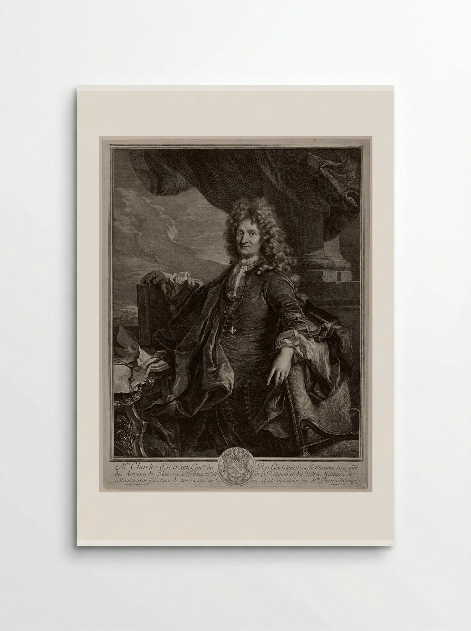 Charles d'Hozier - Gérard Edelinck - Poster