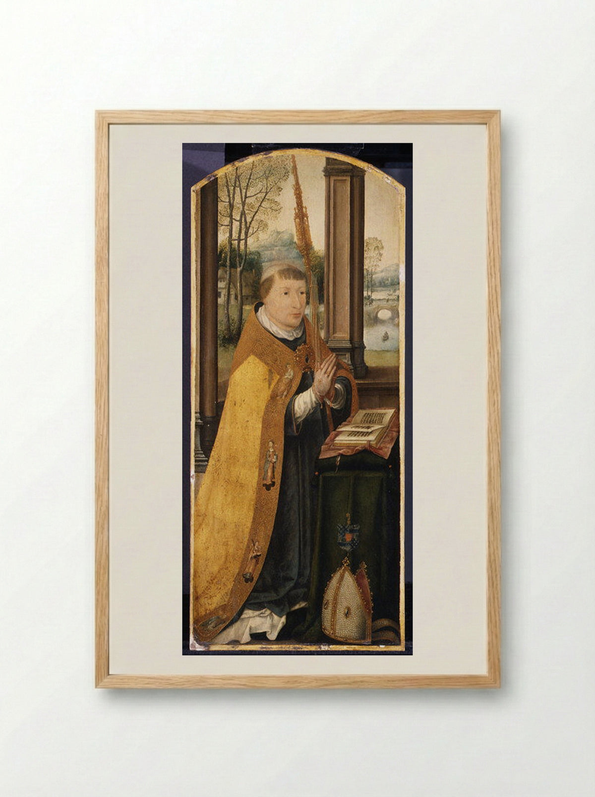 Charles de Saint-Radegonde, Abbot of Anchin - Jean Bellegambe - Framed Print Wood