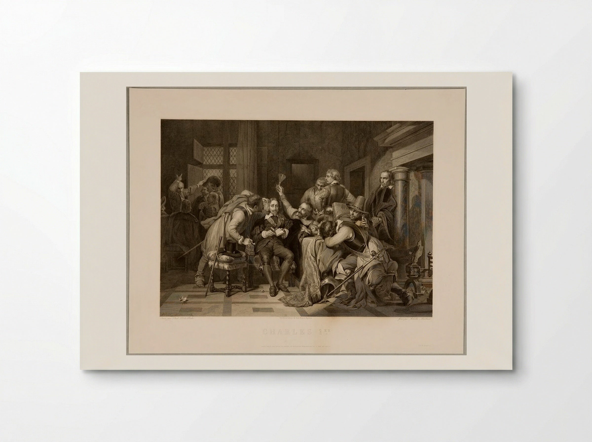 Charles the First (In the Guard Room of Cromwell's Soldiers) - Achille Louis Martinet - Poster