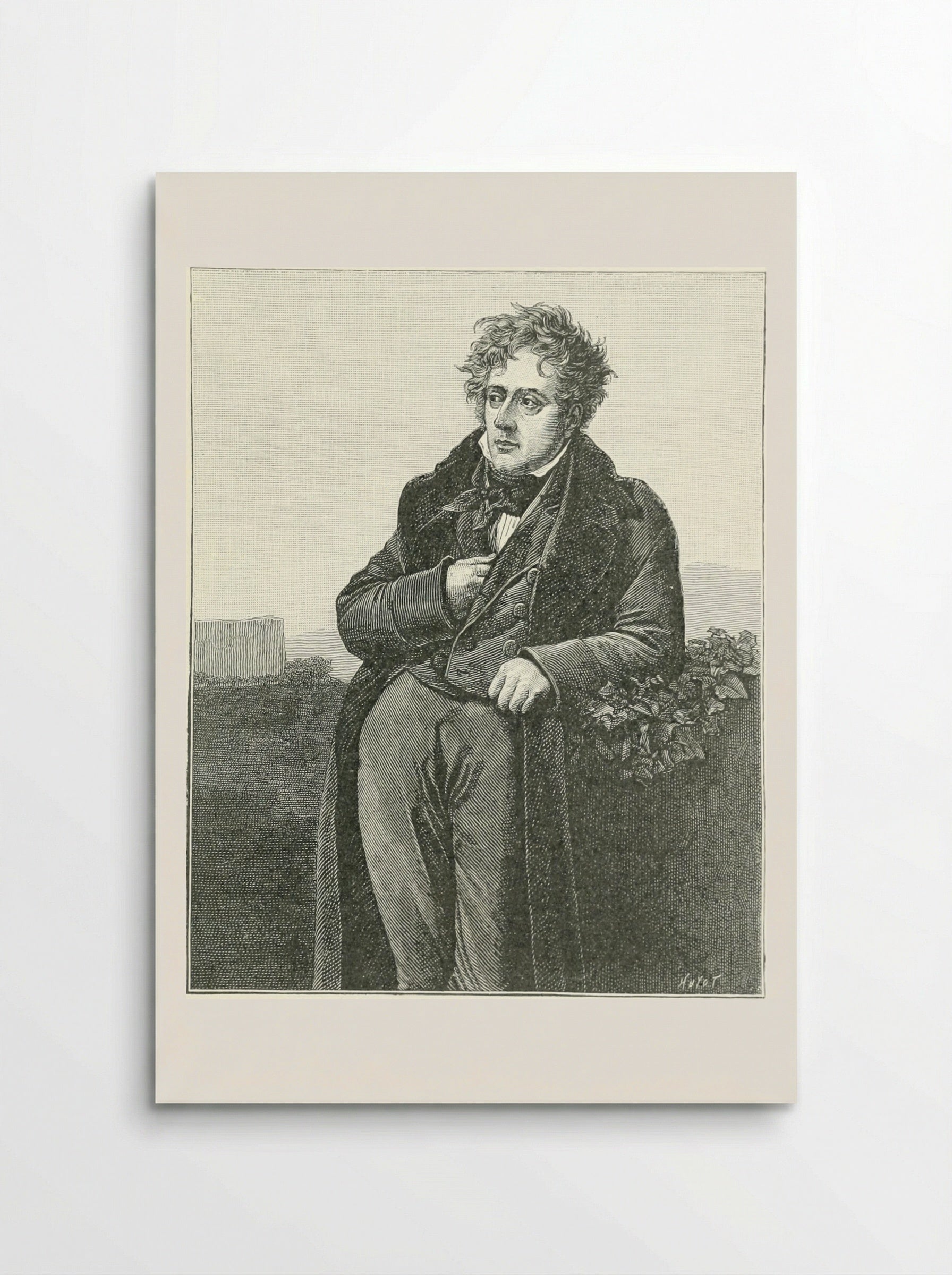 Chateaubriand Meditating on the Ruins of Rome - Anne-Louis Girodet de Roussy-Trioson - Poster
