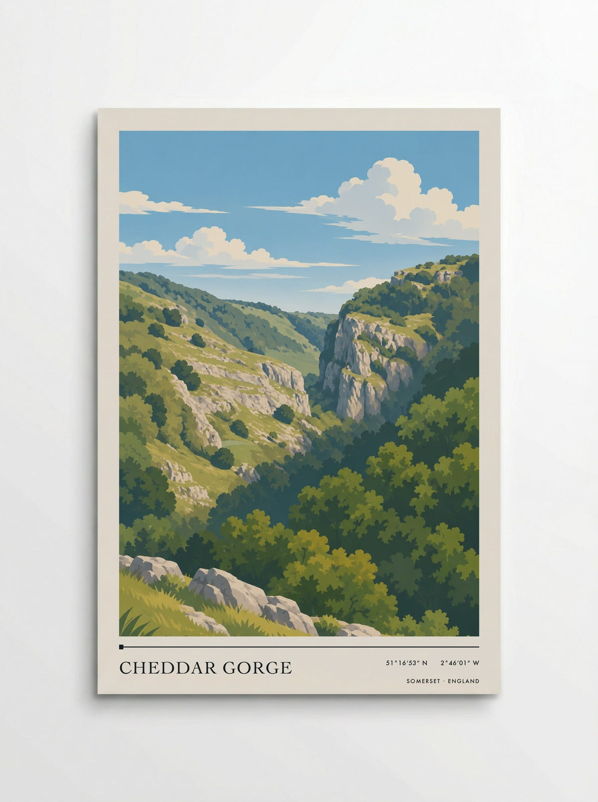 Cheddar Gorge, Somerset | Travel Poster - Poster