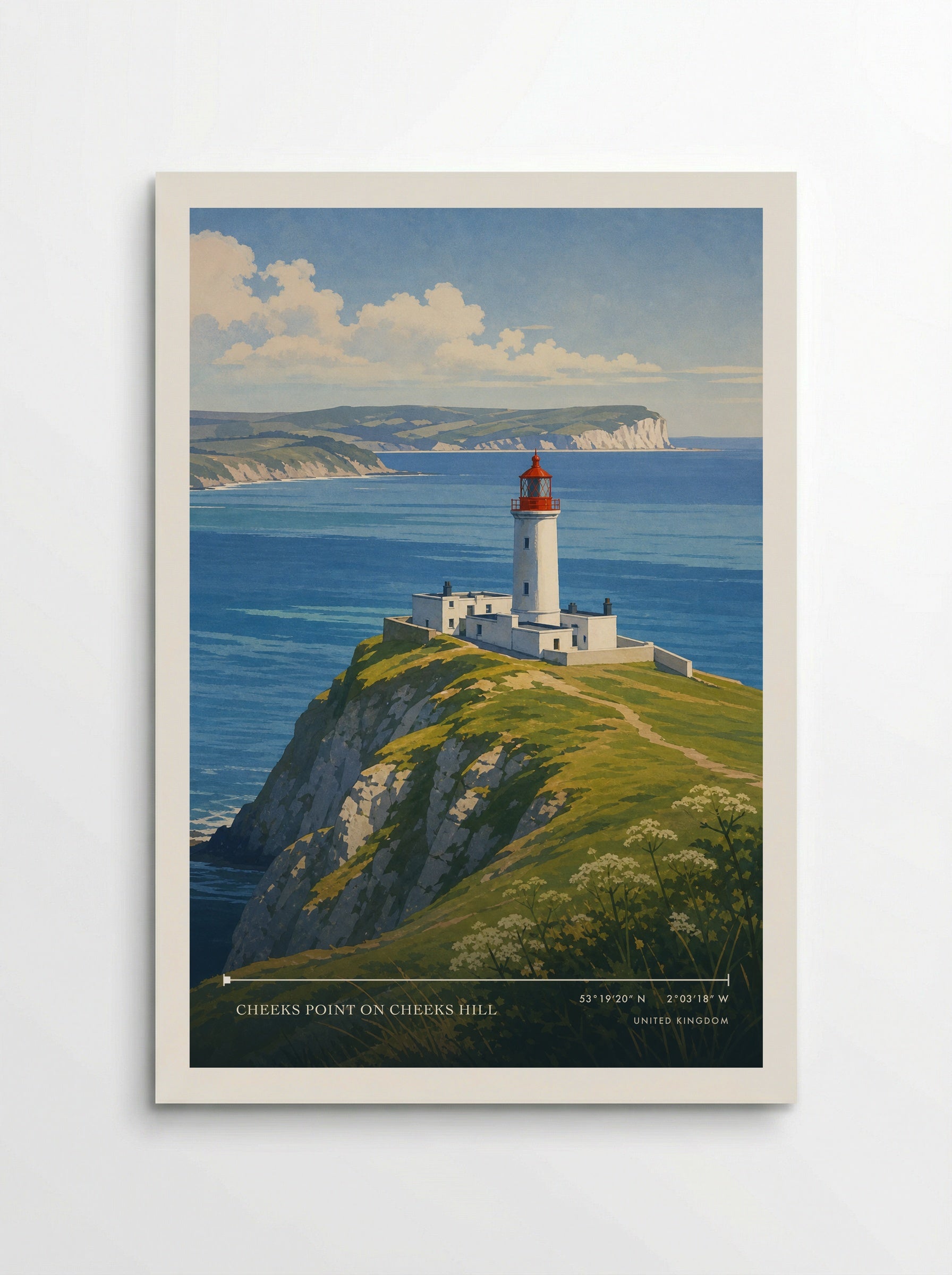Cheeks Point on Cheeks Hill United Kingdom Travel Poster - Poster