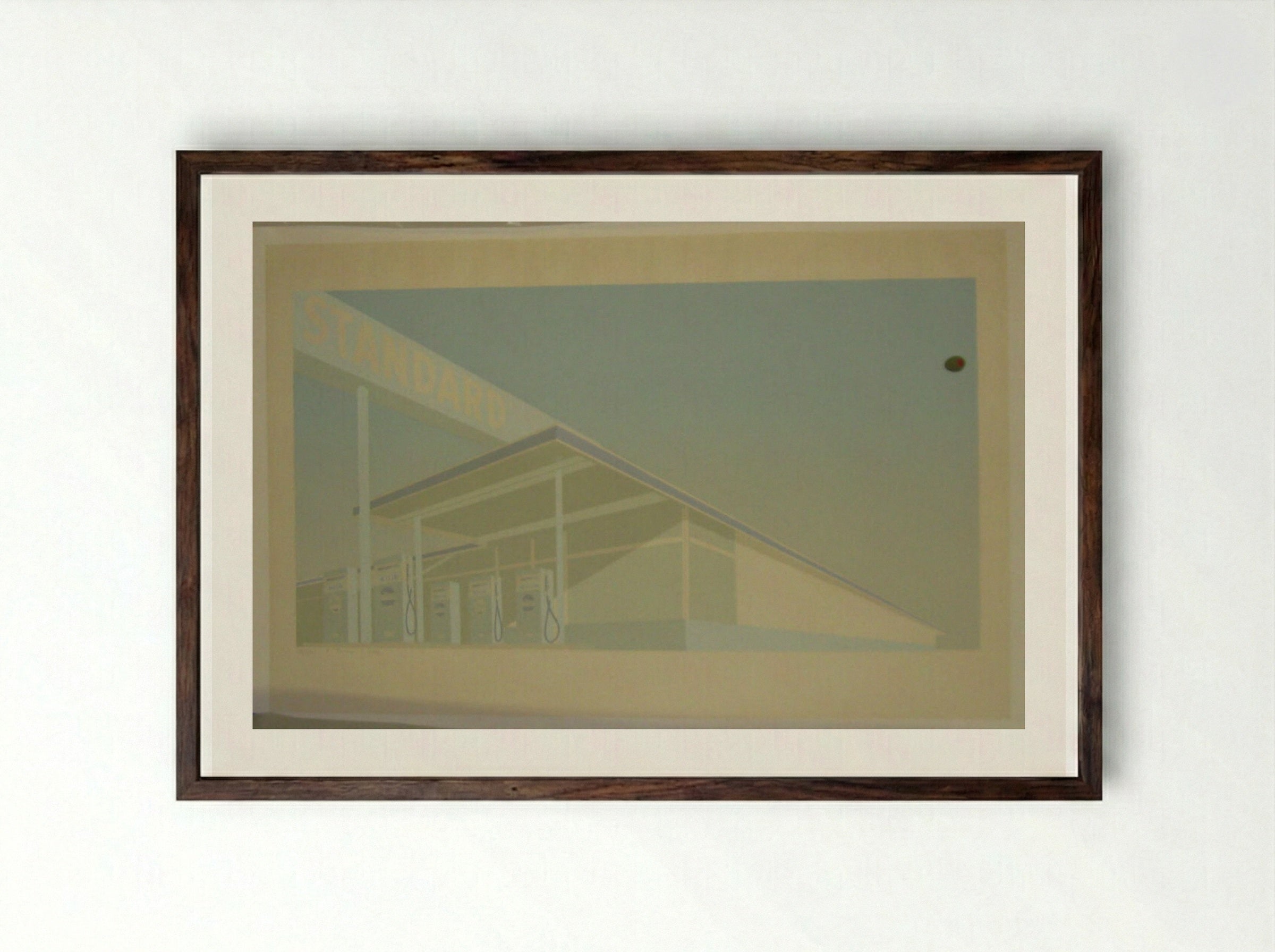 Cheese Mold Standard with Olive - Edward Ruscha - Framed Print Dark Wood