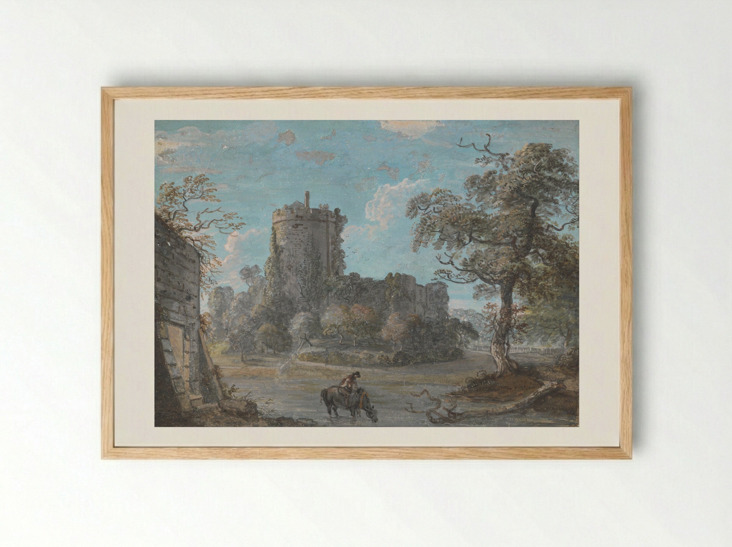 Chepstow Castle - Paul Sandby - Framed Print Wood