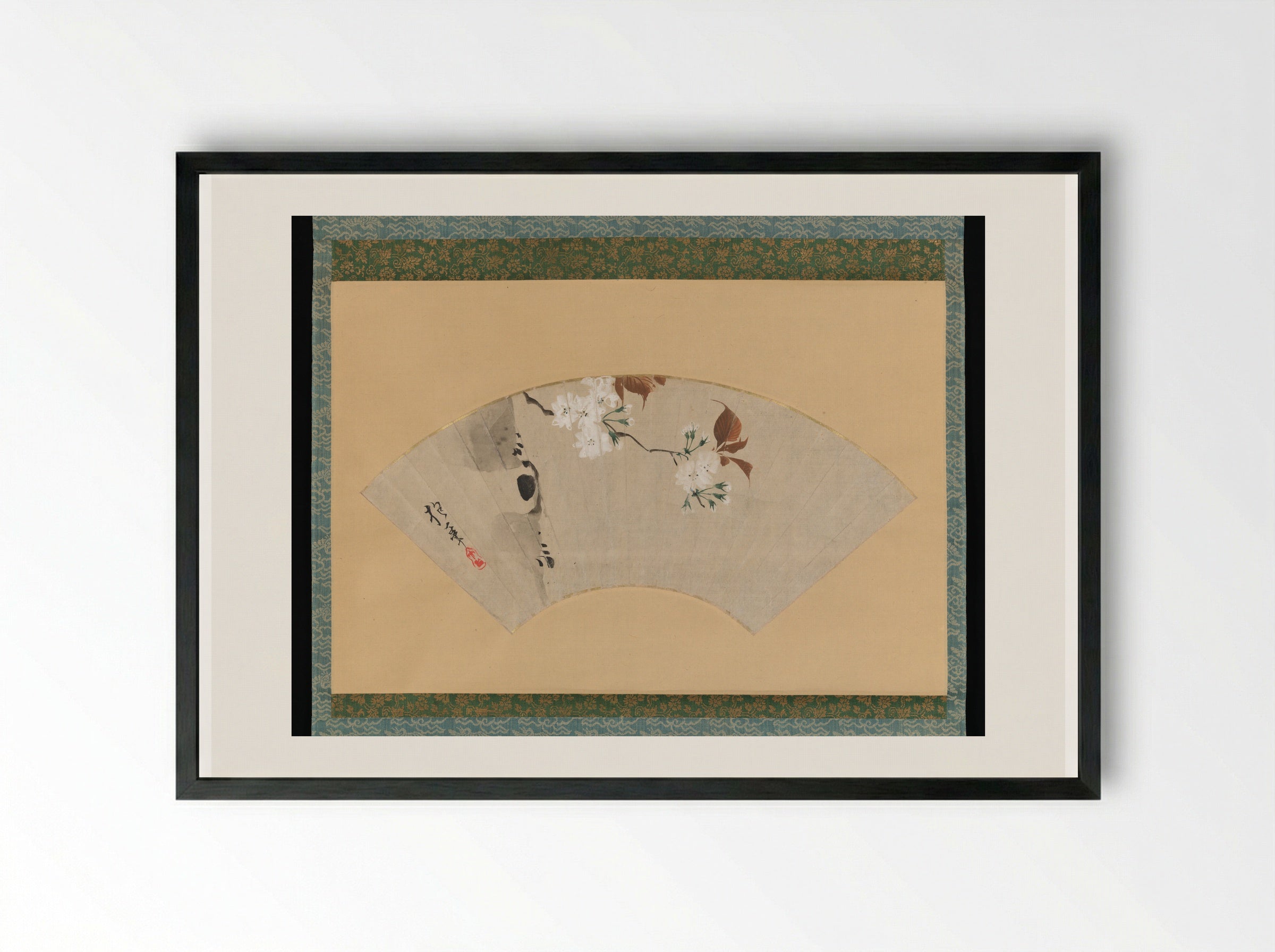 Cherry Blossoms - Sakai Hōitsu - Framed Print Black