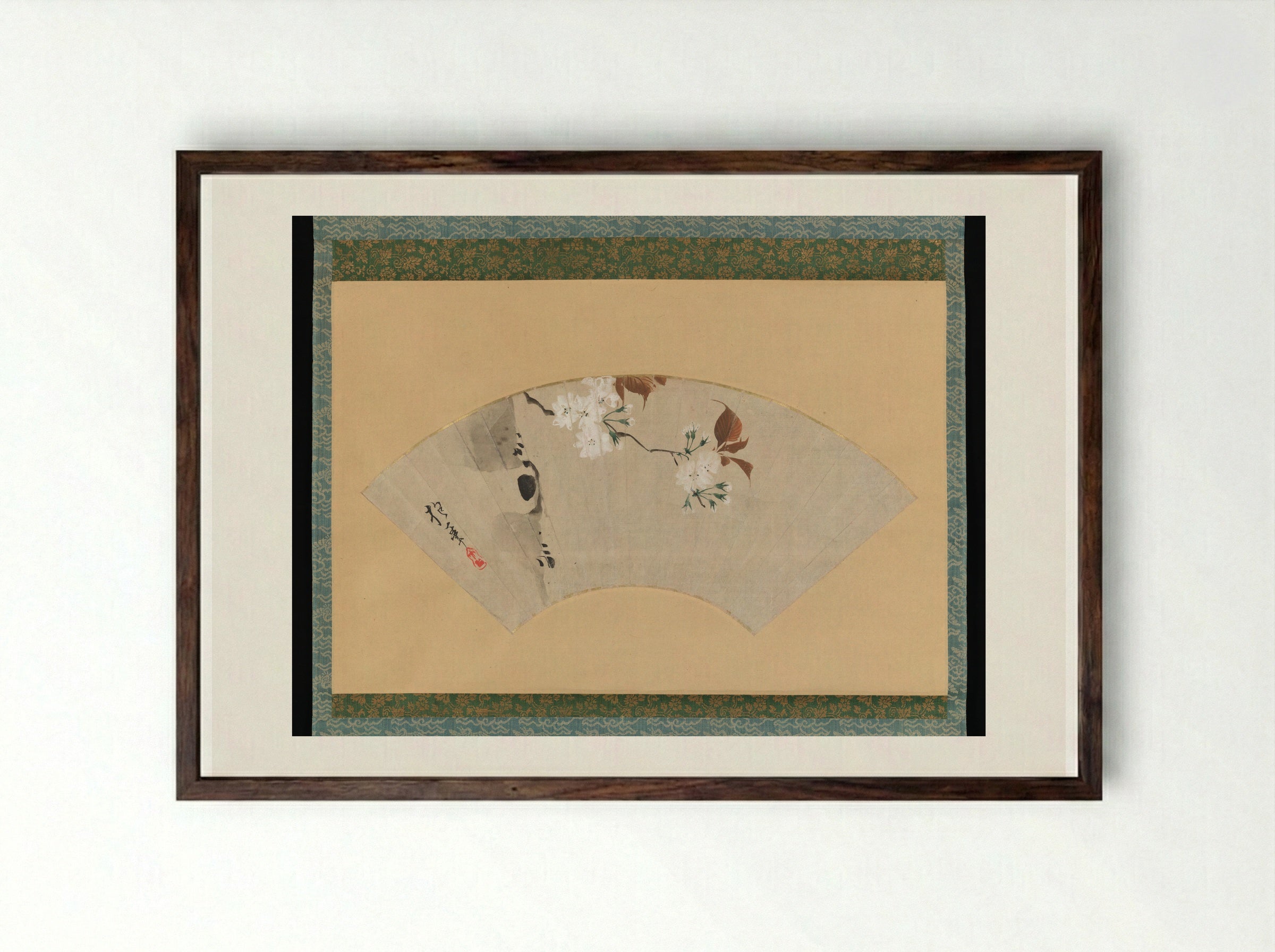 Cherry Blossoms - Sakai Hōitsu - Framed Print Dark Wood
