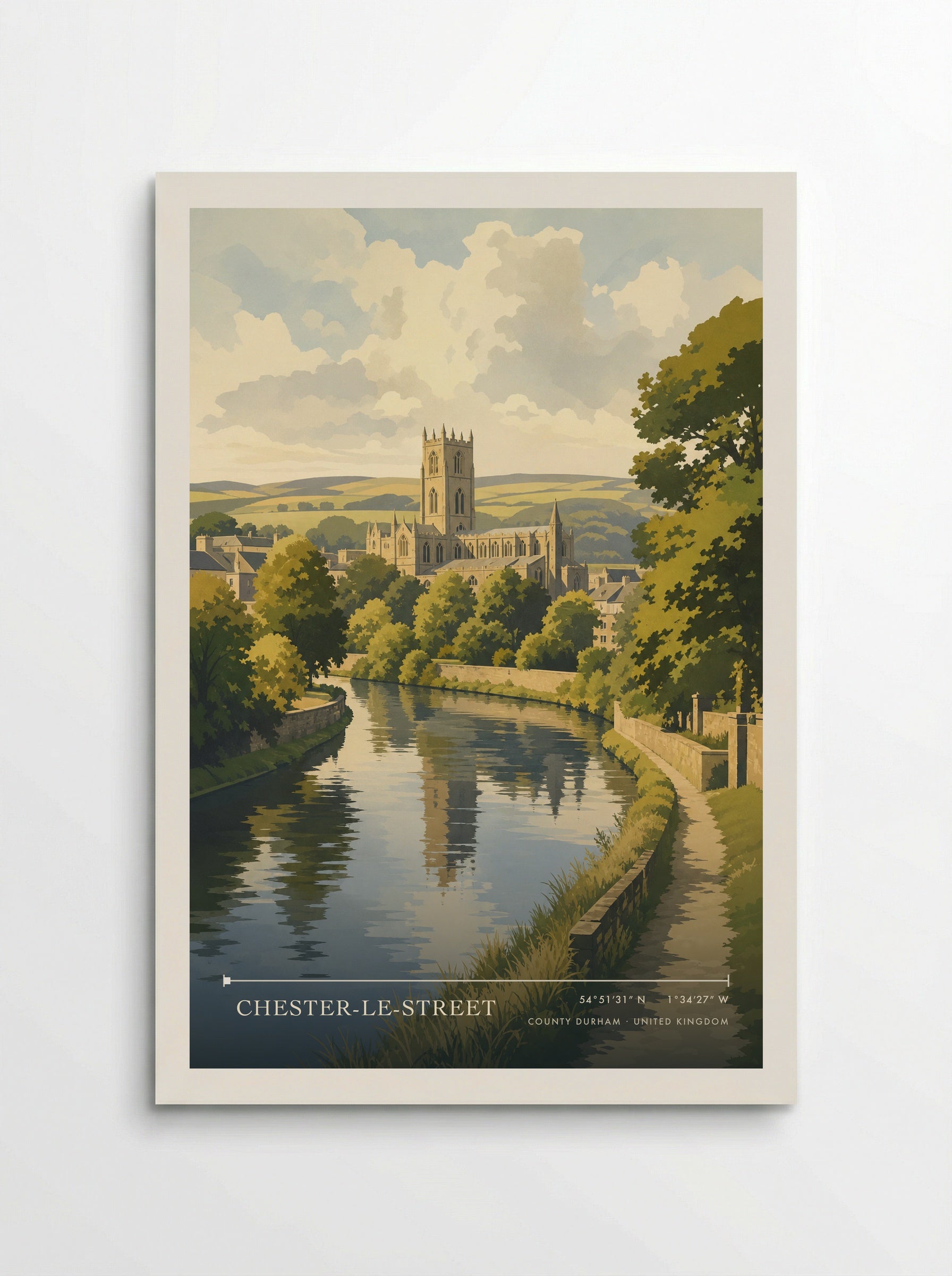 Chester-le-Street County Durham United Kingdom Travel Poster - Poster