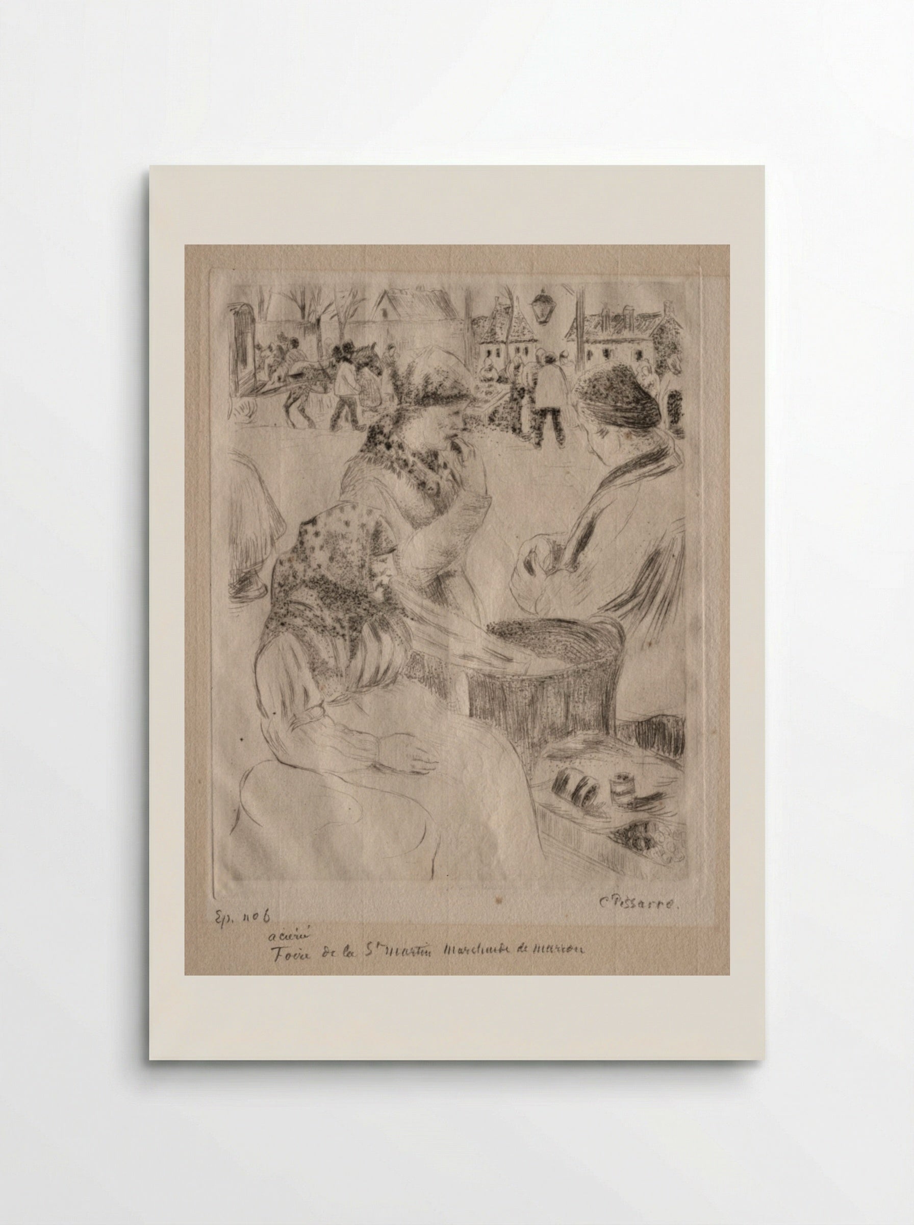 Chestnut Vendor, St. Martin's Day Fair (Pontoise) - Camille Pissarro - Poster