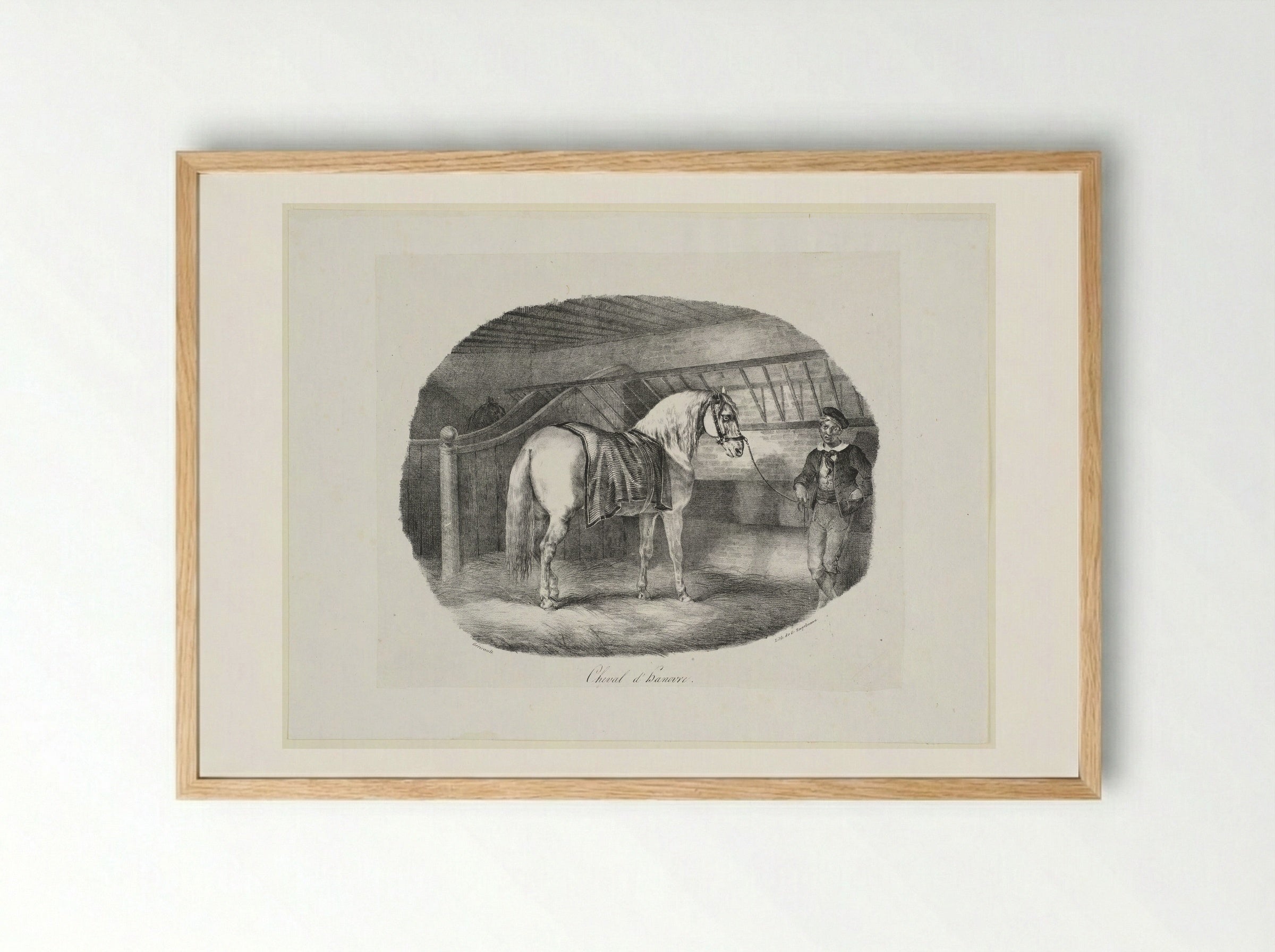 Cheval d'Hanovre - Théodore Géricault - Framed Print Wood