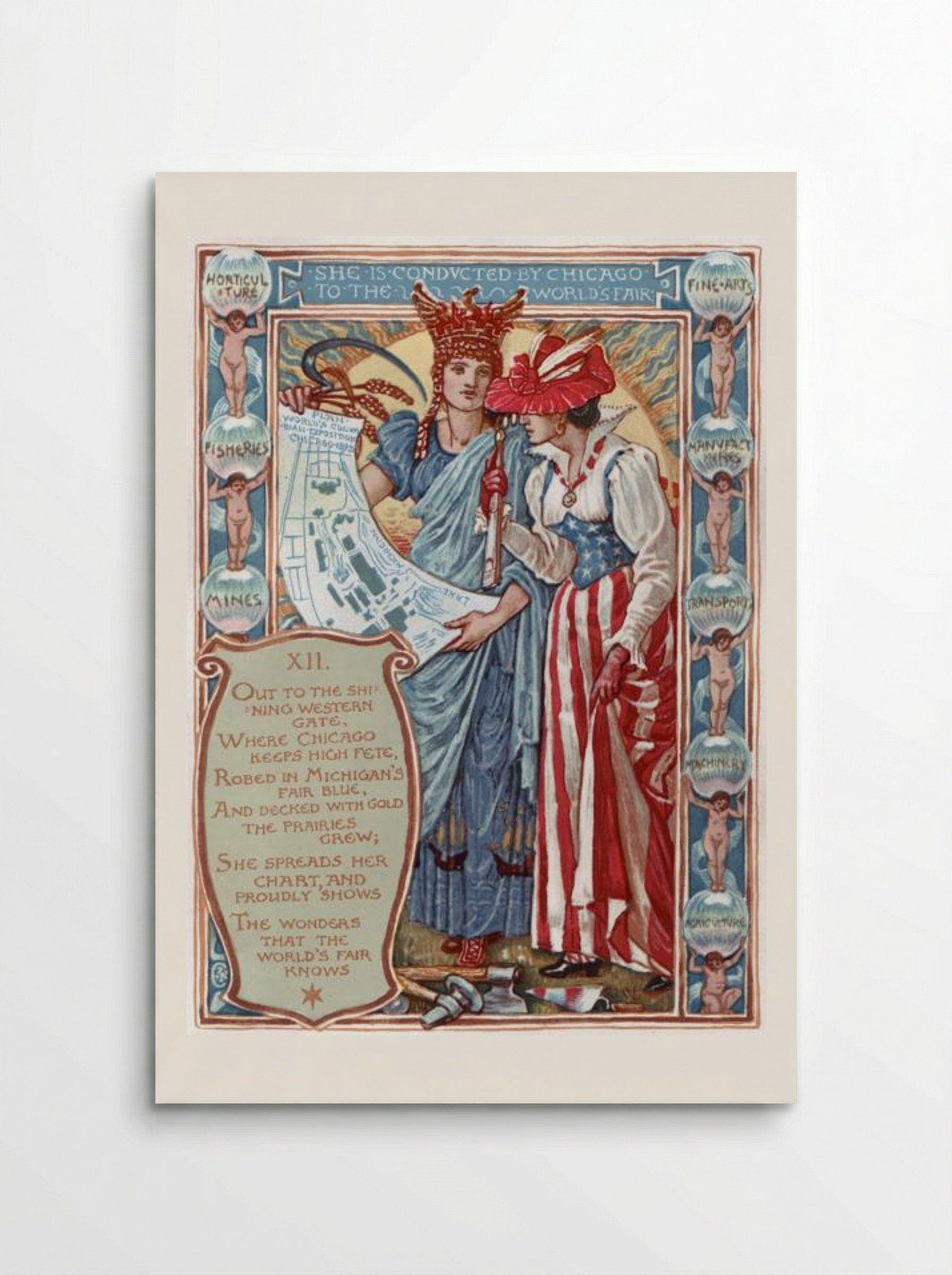 Chicago, Illustration for the World's Columbian Exposition - Walter Crane - Poster