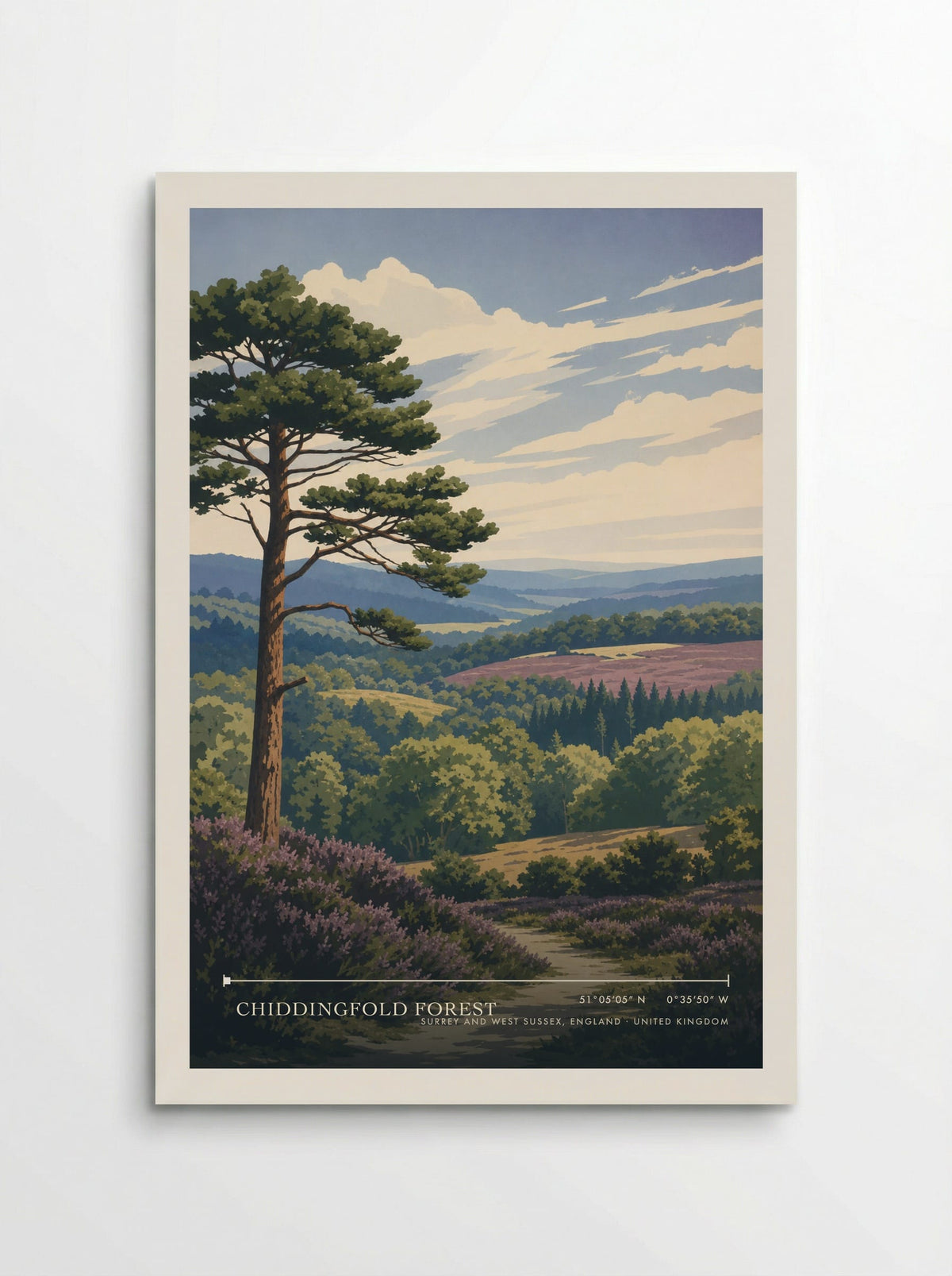 Chiddingfold Forest, Surrey and West Sussex, England | Travel Poster - Poster
