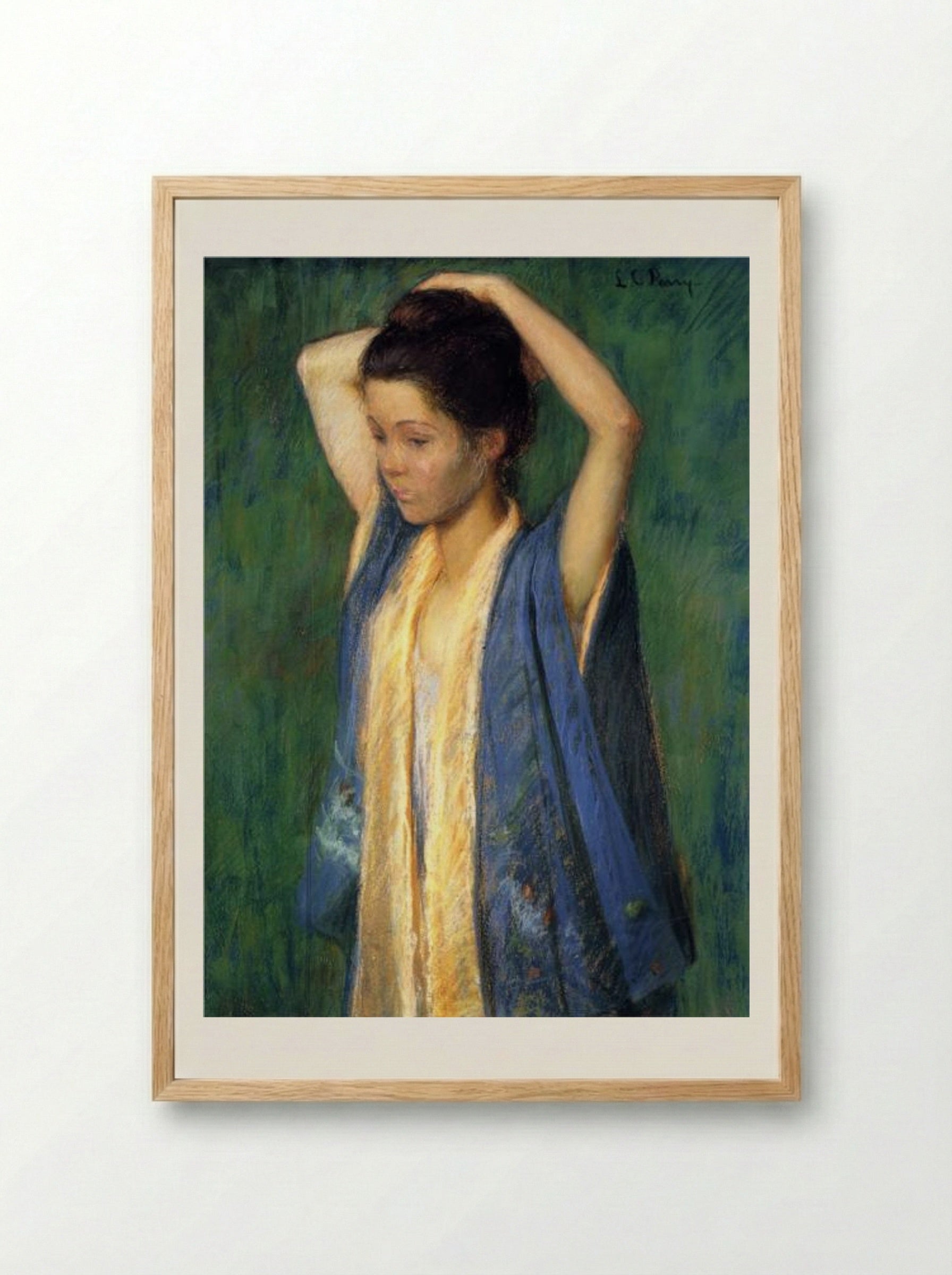 Child in Kimono - Lilla Cabot Perry - Framed Print Wood