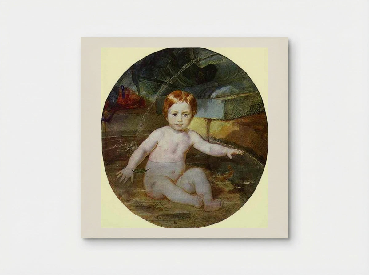 Child in a Swimming Pool (Portrait of Prince A. G. Gagarin in Childhood) - Karl Bryullov - Poster