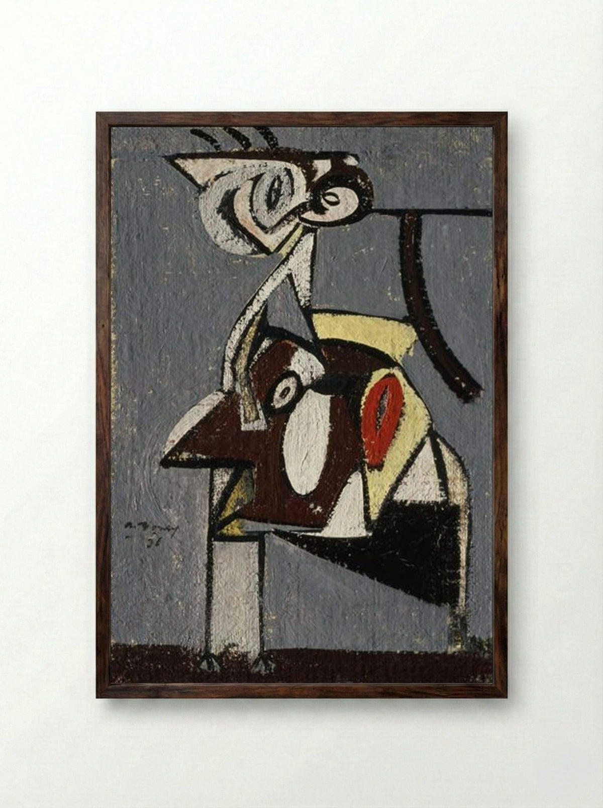 Child of an Idumean Night (Composition No. 4) - Arshile Gorky - Framed Print Dark Wood