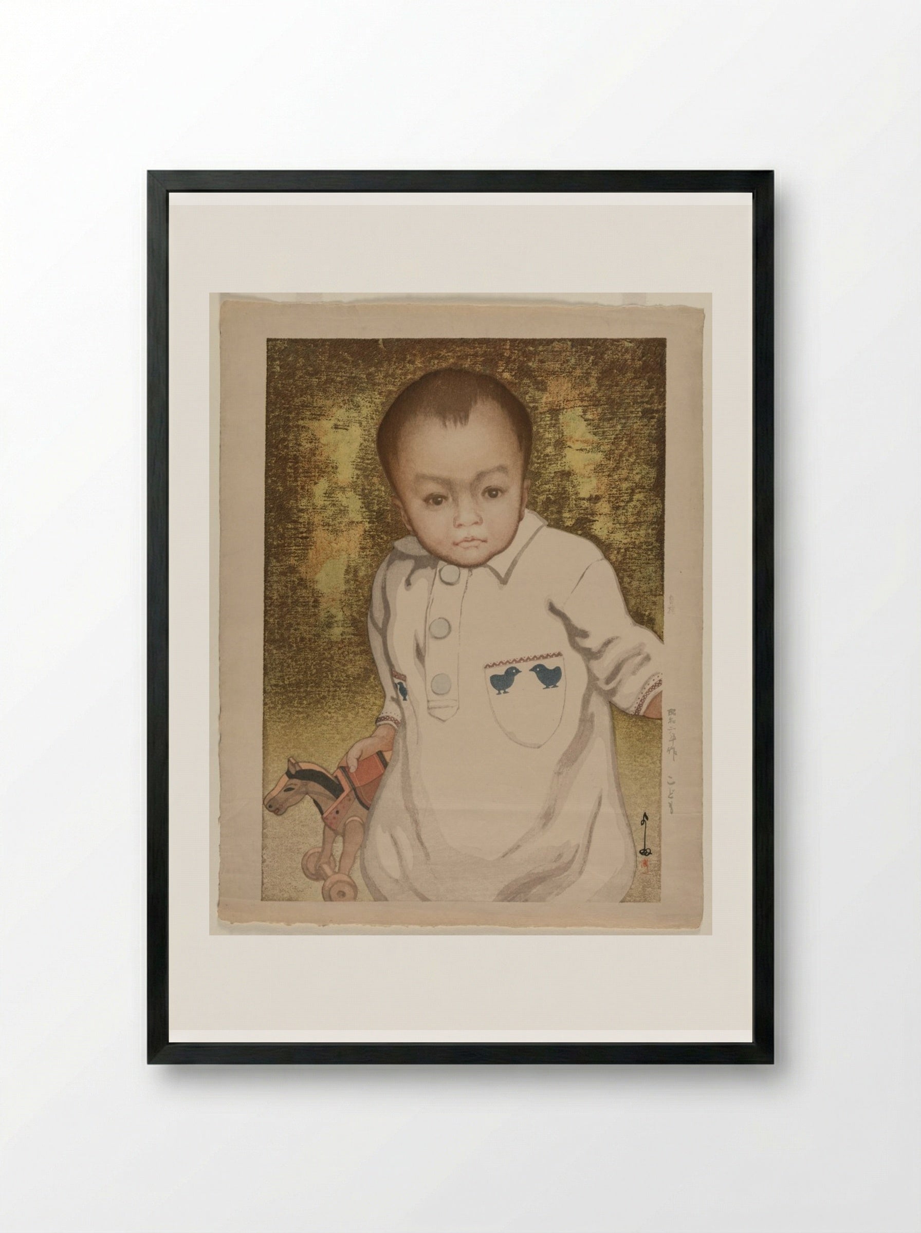 Child - Yoshida Hiroshi - Framed Print Black