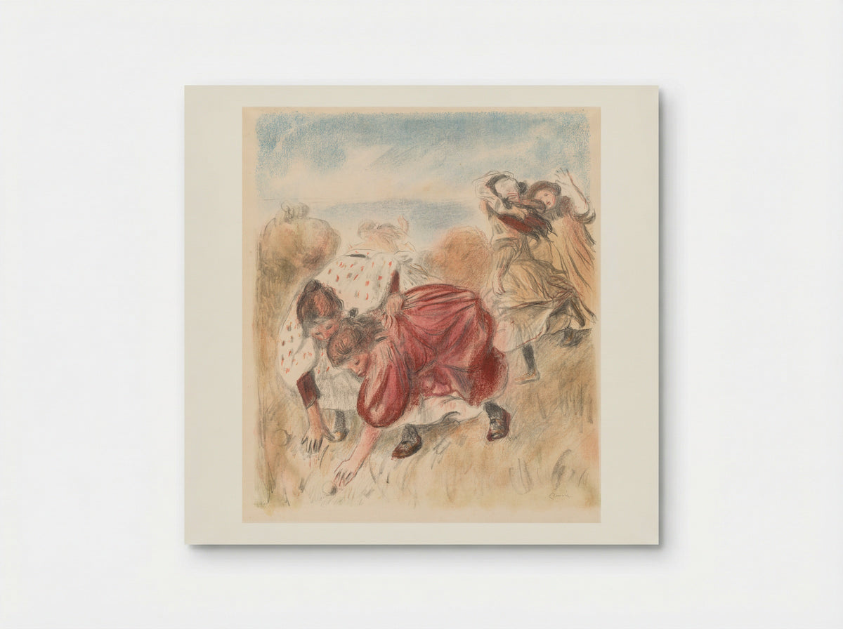 Children Playing Ball - Pierre-Auguste Renoir - Poster
