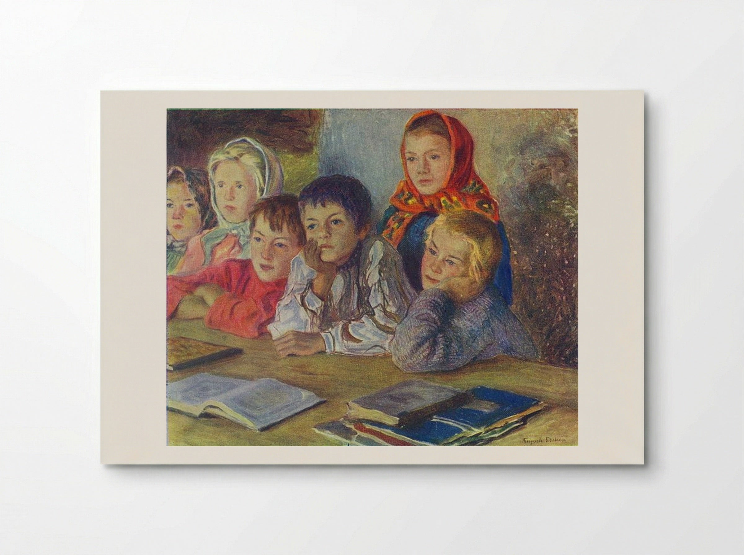 Children in a Class - Nikolay Bogdanov-Belsky - Poster