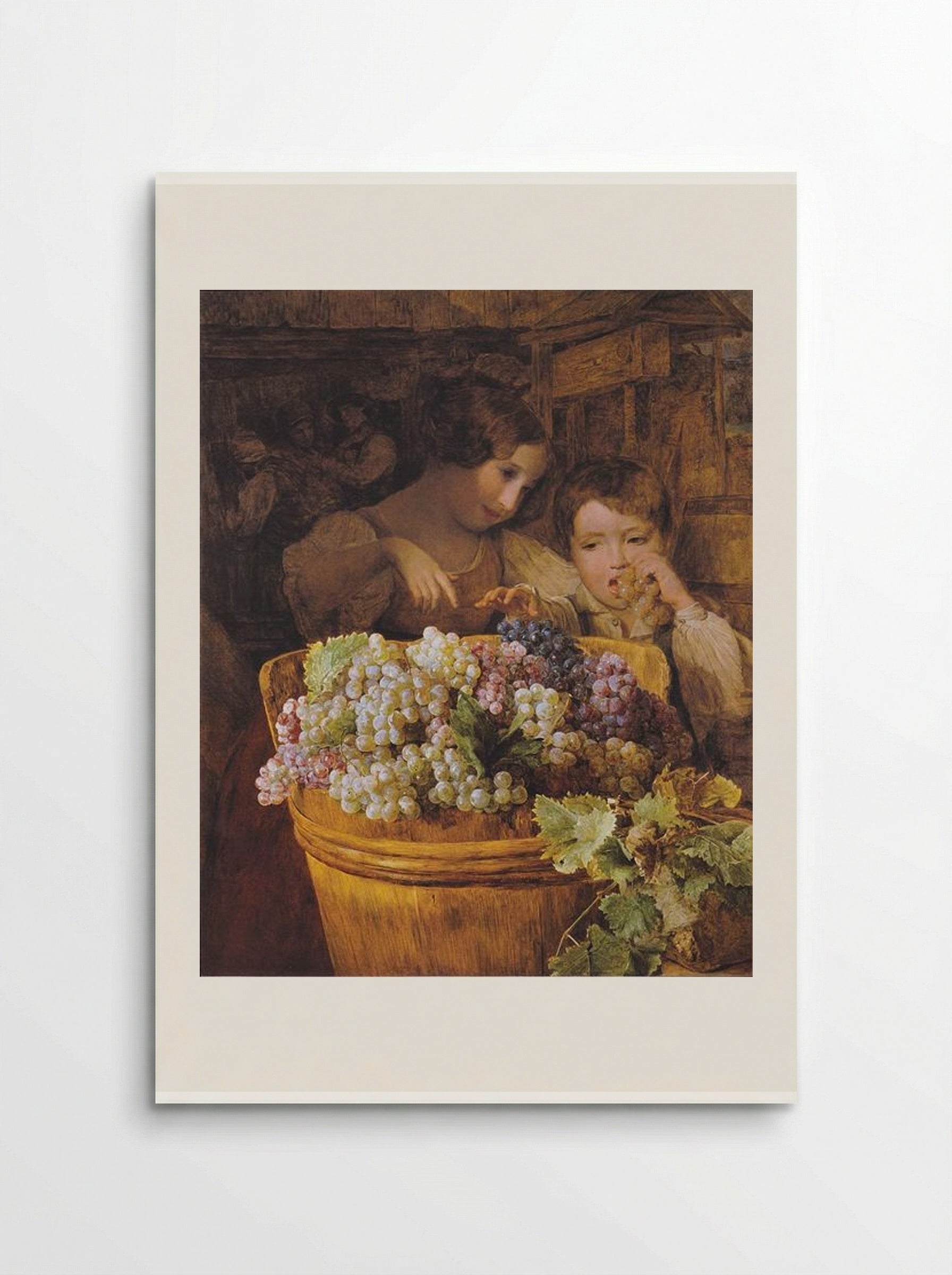 Children in the Press House - Ferdinand Georg Waldmüller - Poster
