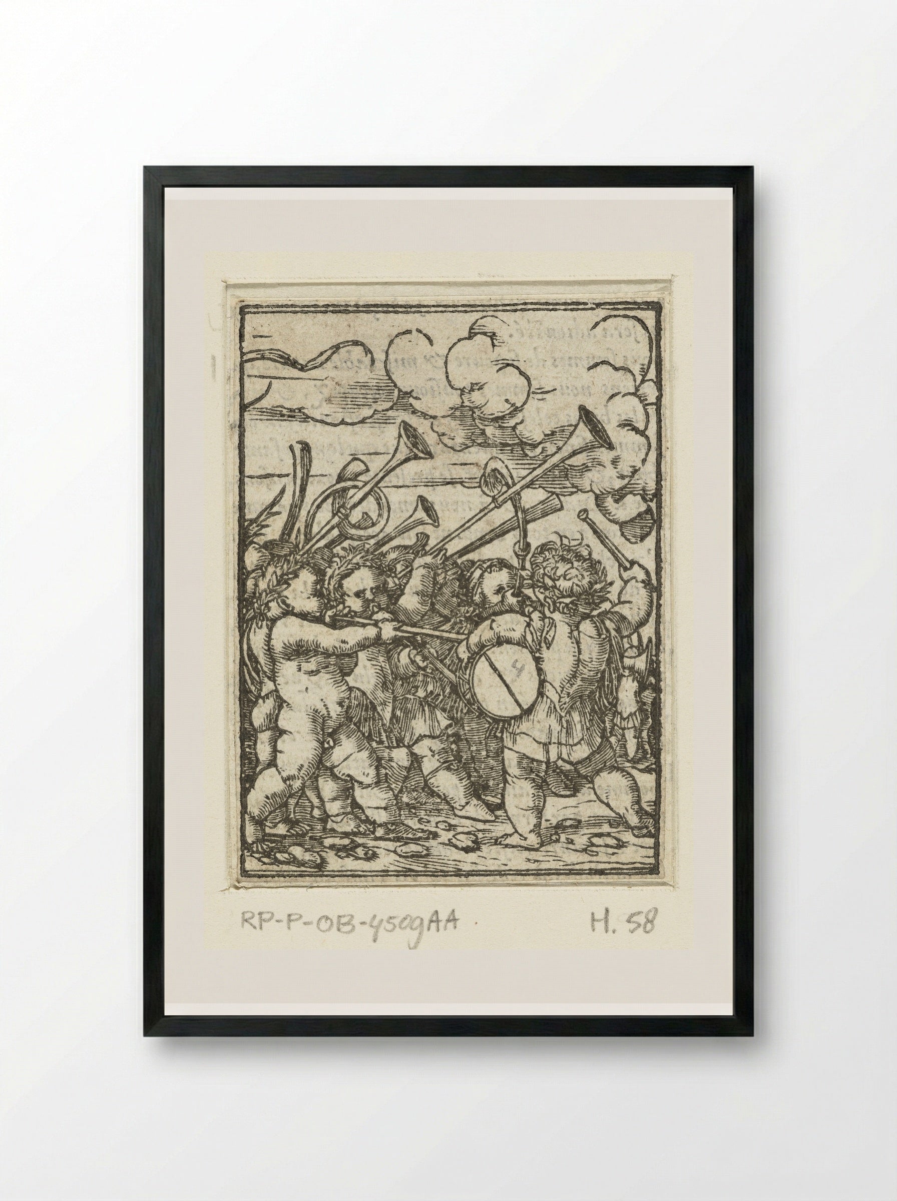 Children with Musical Instruments - Veit Rudolf Specklin - Framed Print Black