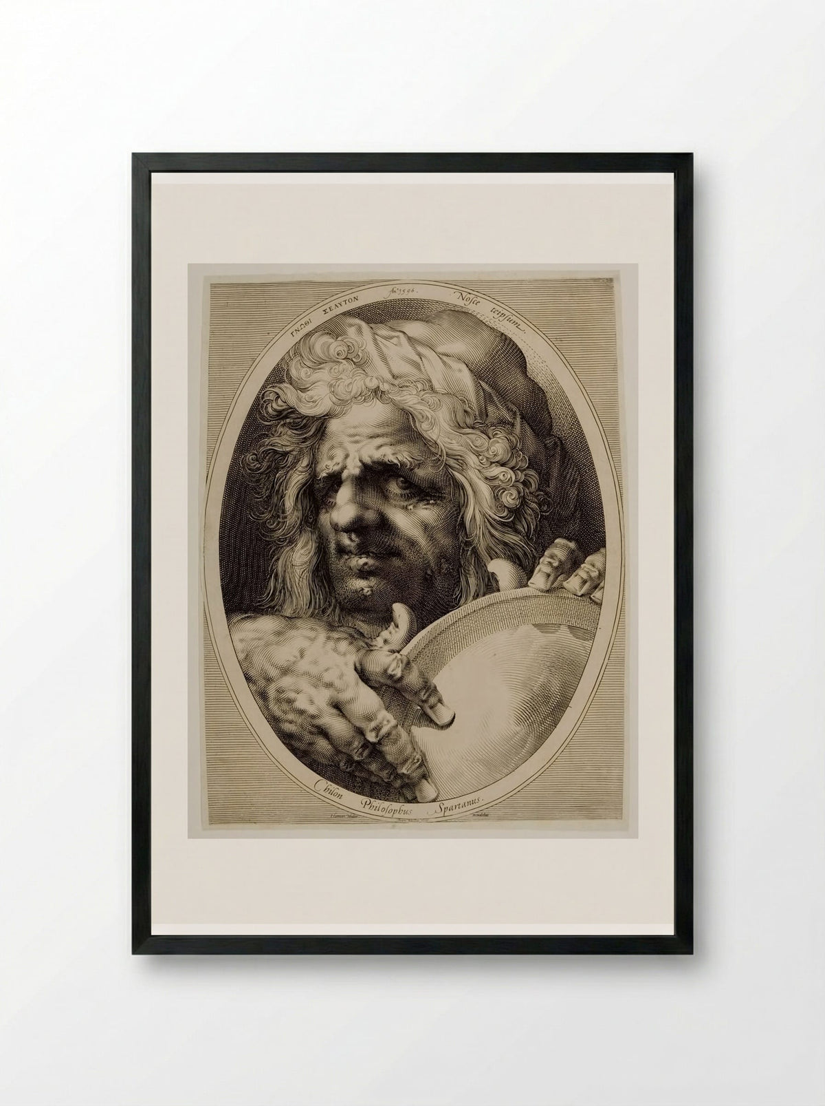 Chilon of Sparta - Jan Harmensz. Muller - Framed Print Black