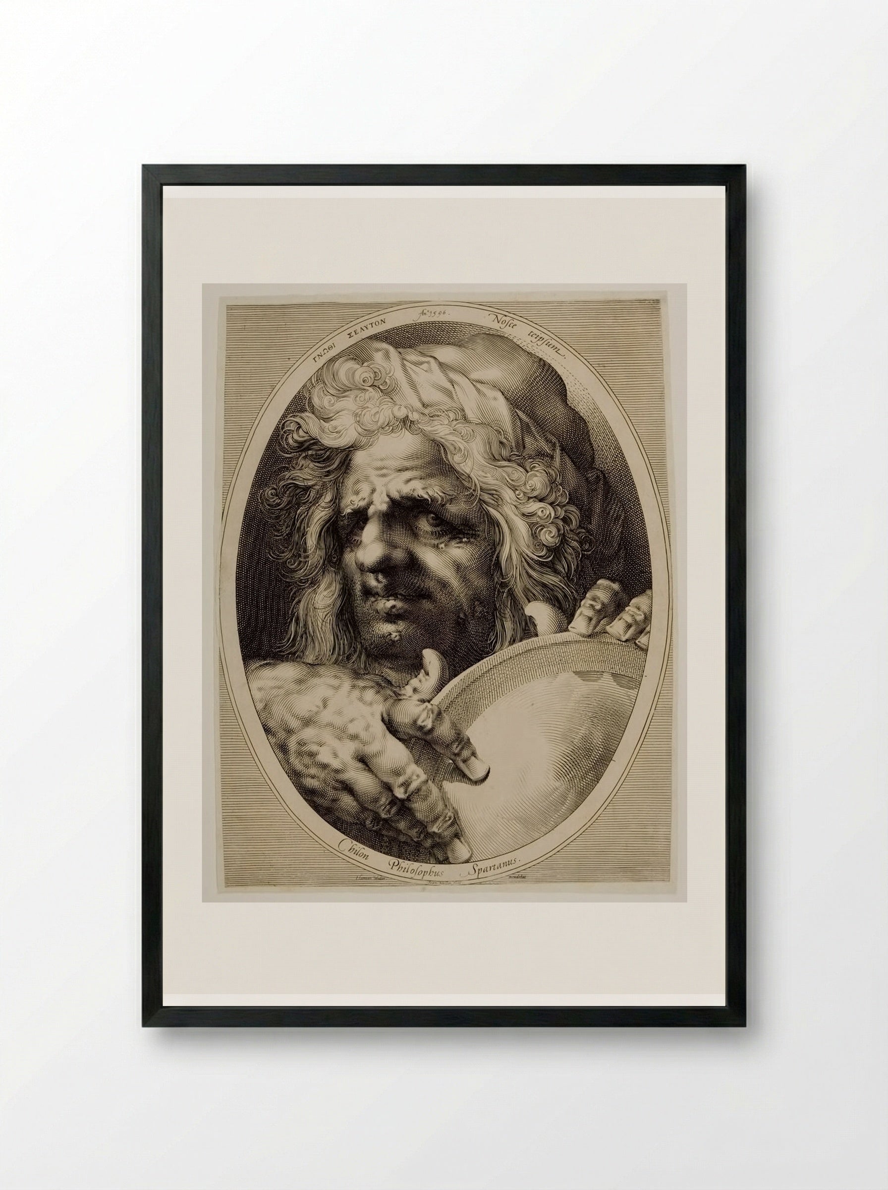 Chilon of Sparta - Jan Harmensz. Muller - Framed Print Black