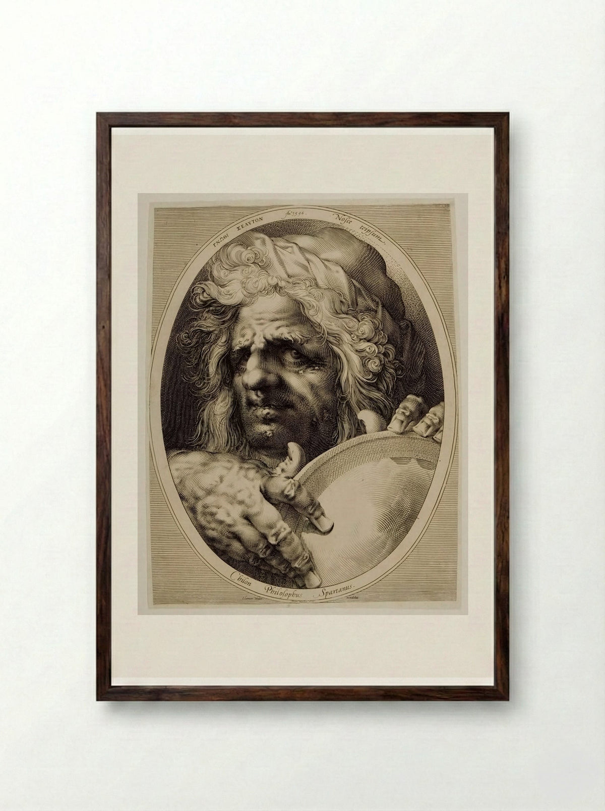 Chilon of Sparta - Jan Harmensz. Muller - Framed Print Dark Wood
