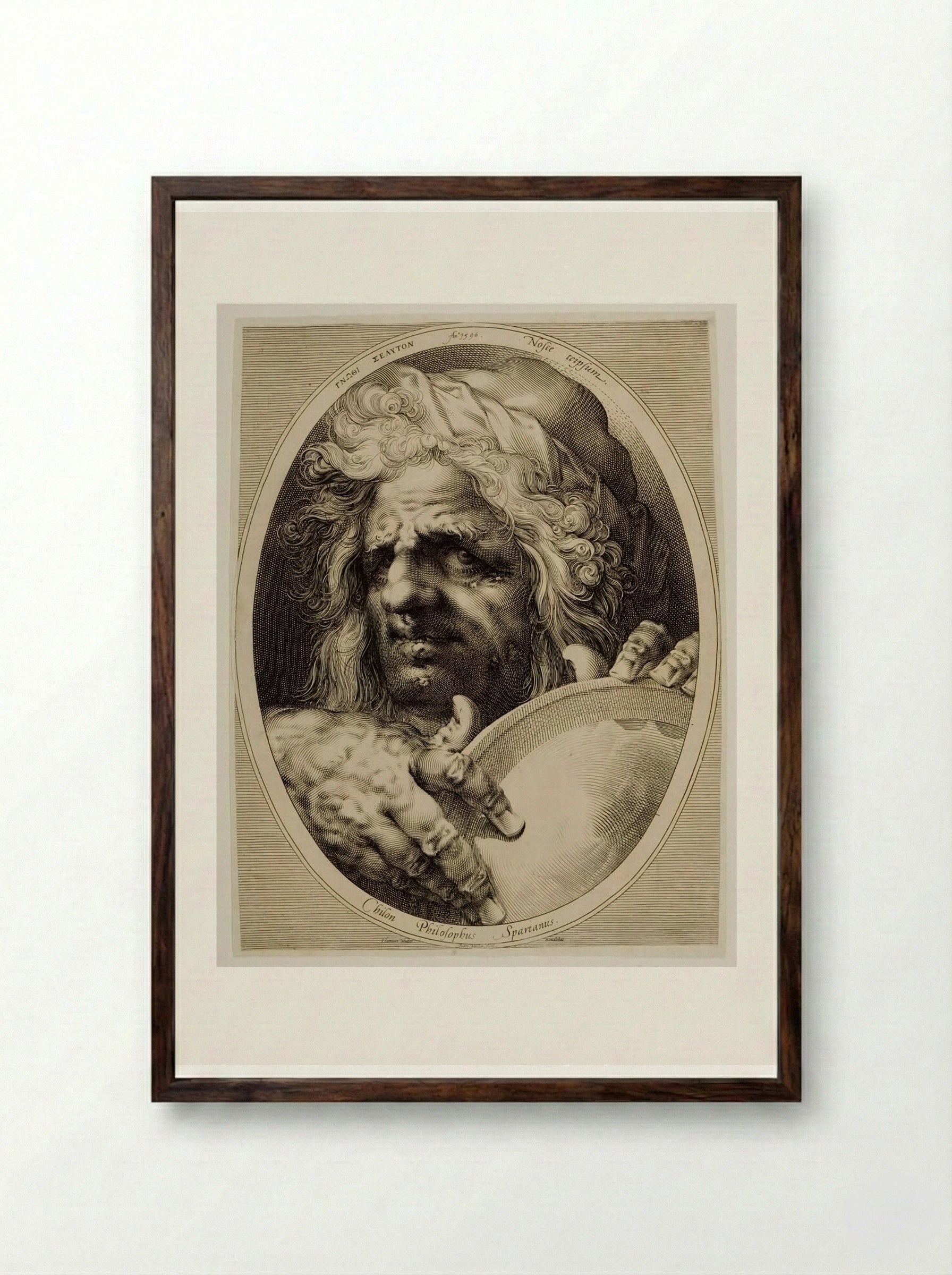 Chilon of Sparta - Jan Harmensz. Muller - Framed Print Dark Wood