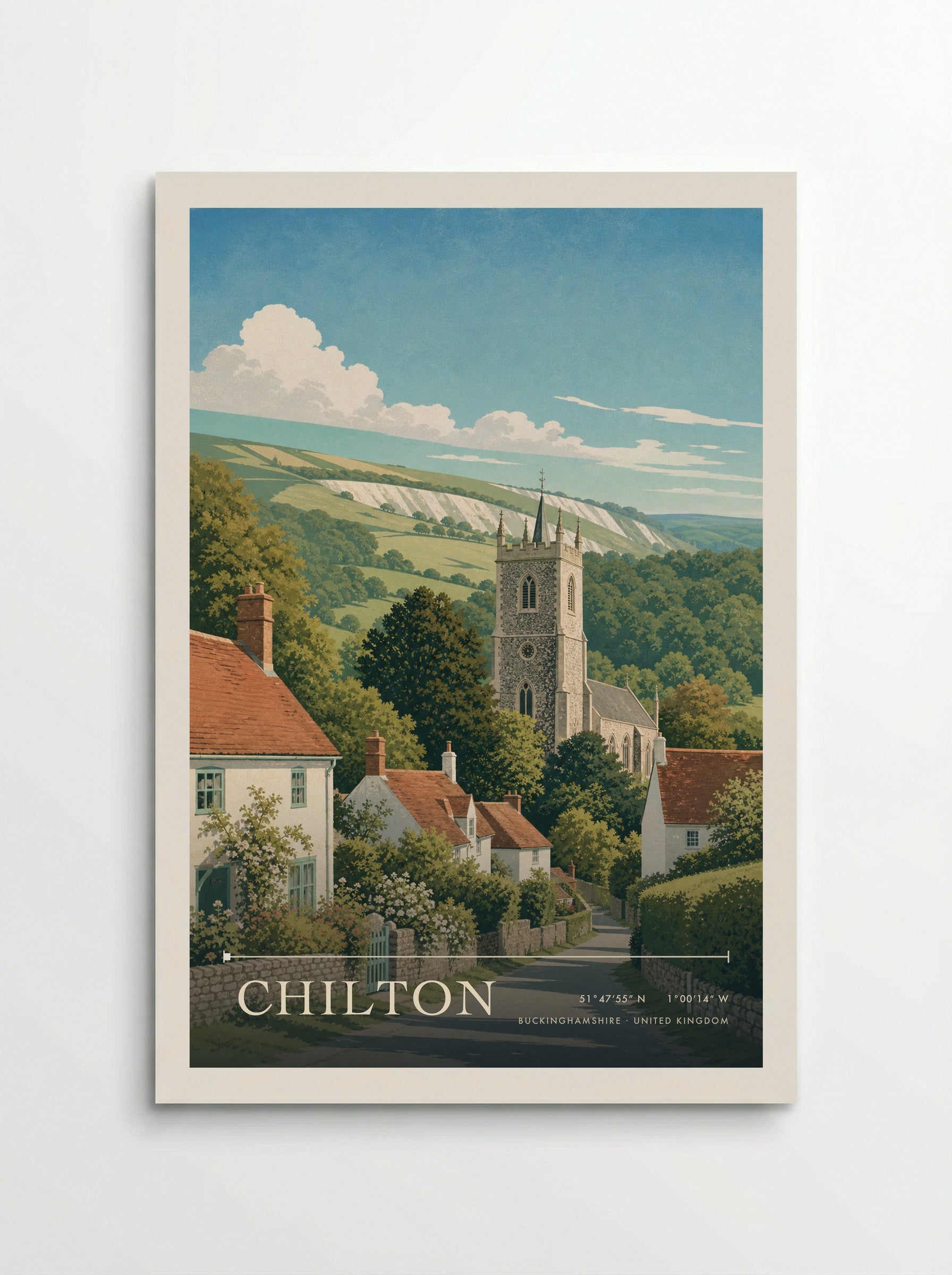 Chilton Buckinghamshire United Kingdom Travel Poster - Poster