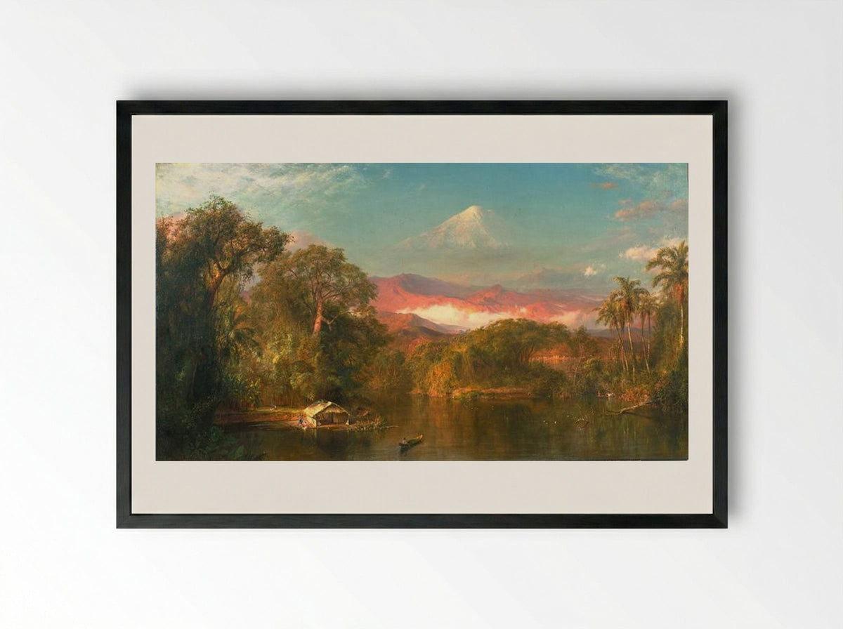 Chimborazo - Frederic Edwin Church - Framed Print Black