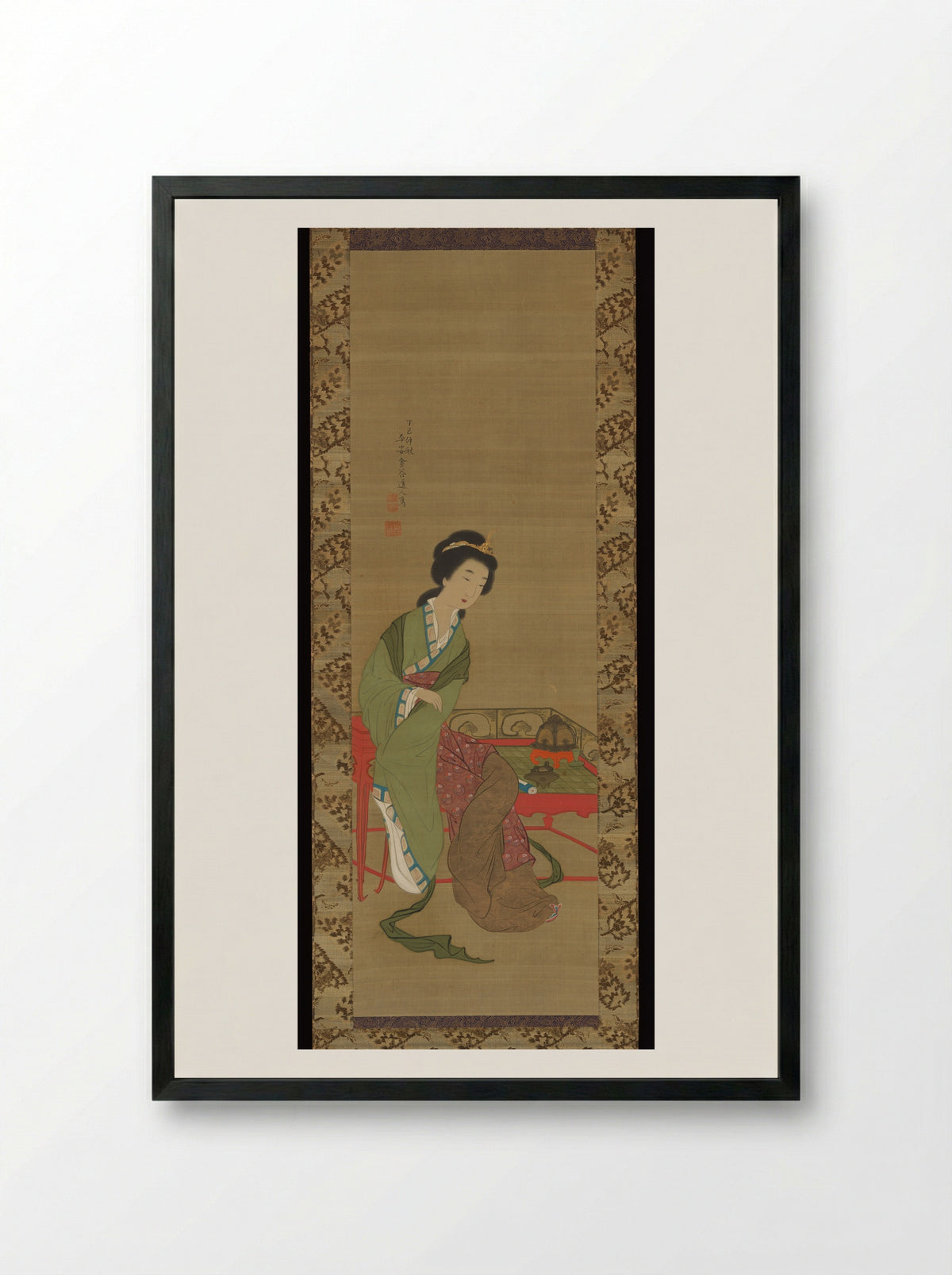 Chinese Beauty - Yokoi Kinkoku - Framed Print Black