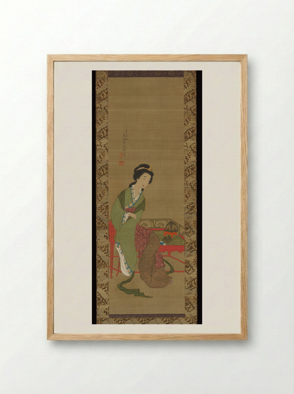 Chinese Beauty - Yokoi Kinkoku - Framed Print Wood