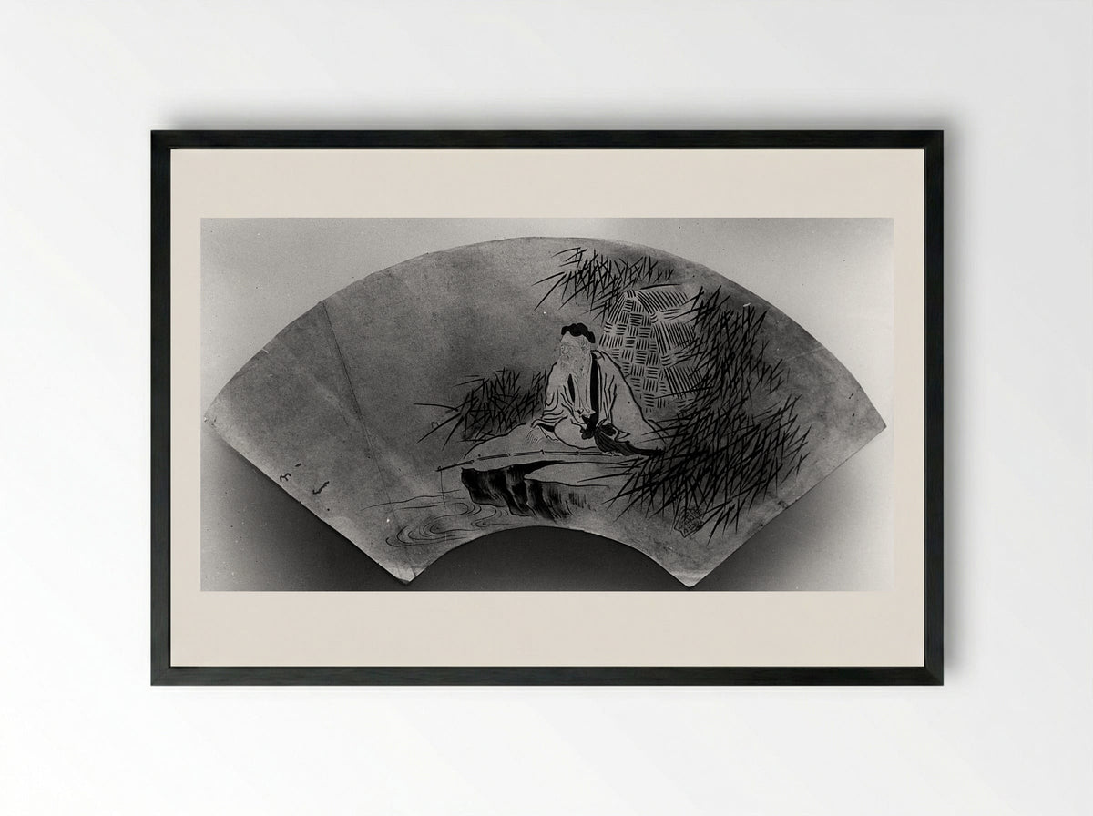 Chinese Sage - Kano Motonobu - Framed Print Black