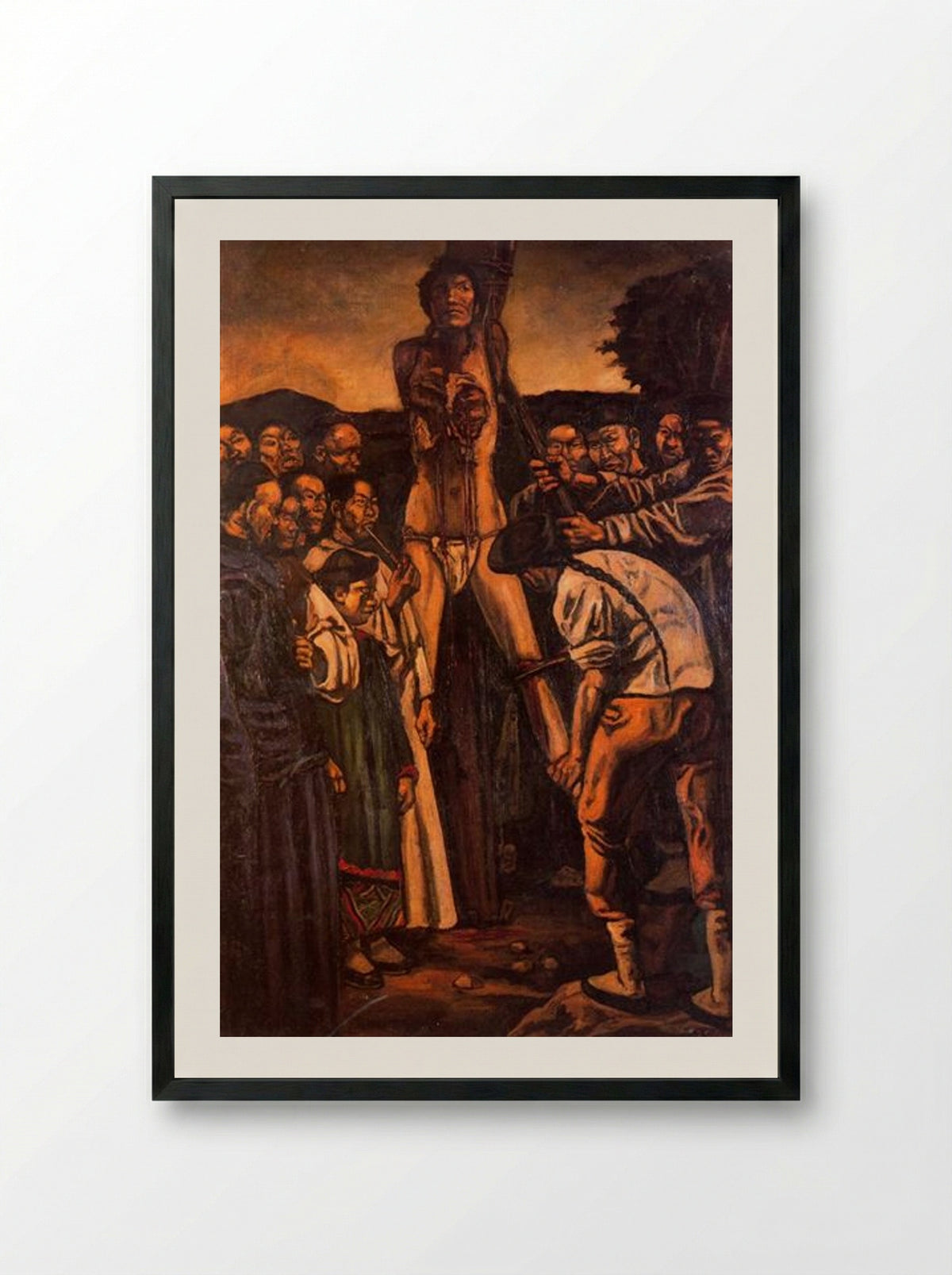 Chinese Torture - José Gutiérrez Solana - Framed Print Black