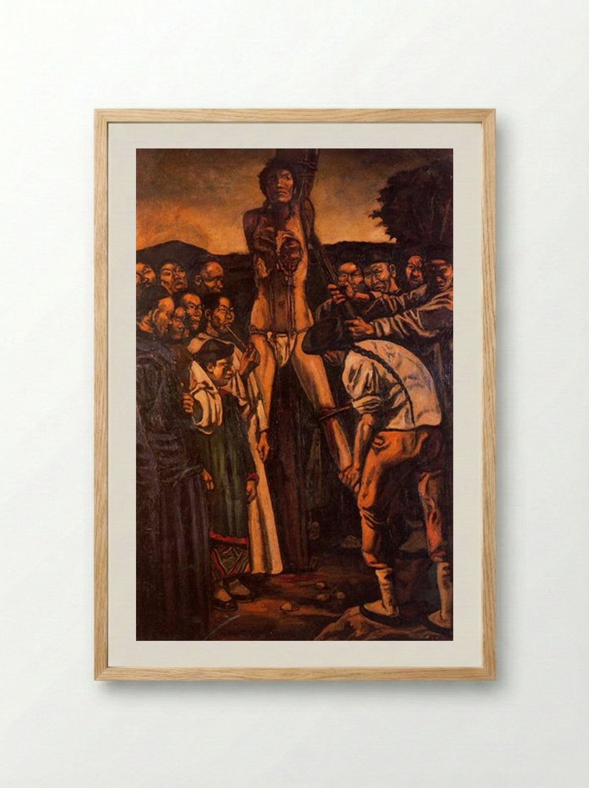 Chinese Torture - José Gutiérrez Solana - Framed Print Wood