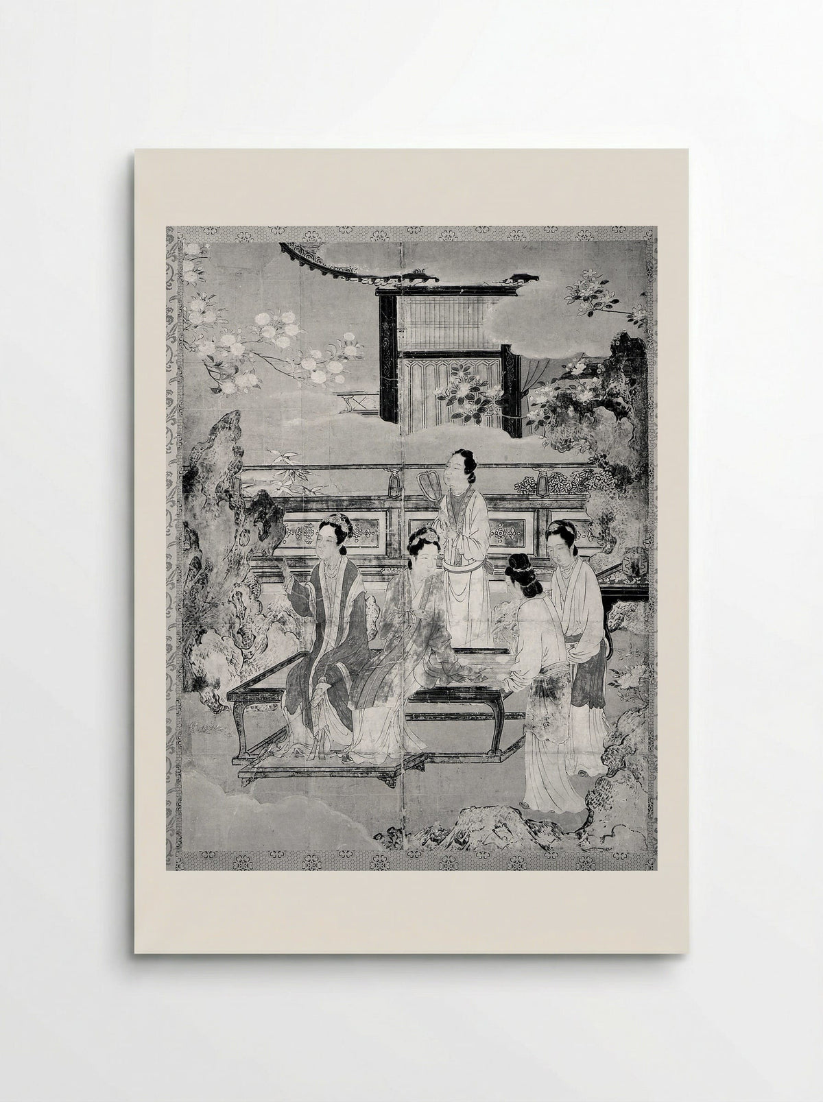 Chinese Women in a Palace Garden - Kano Eitoku - Poster