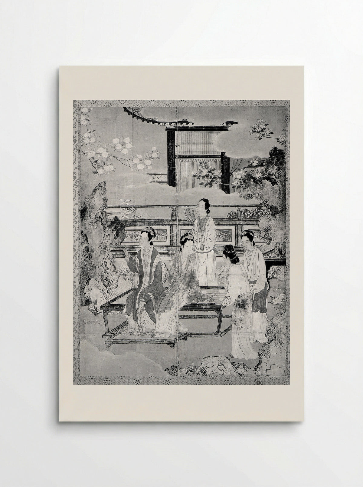 Chinese Women in a Palace Garden - Kano Eitoku - Poster