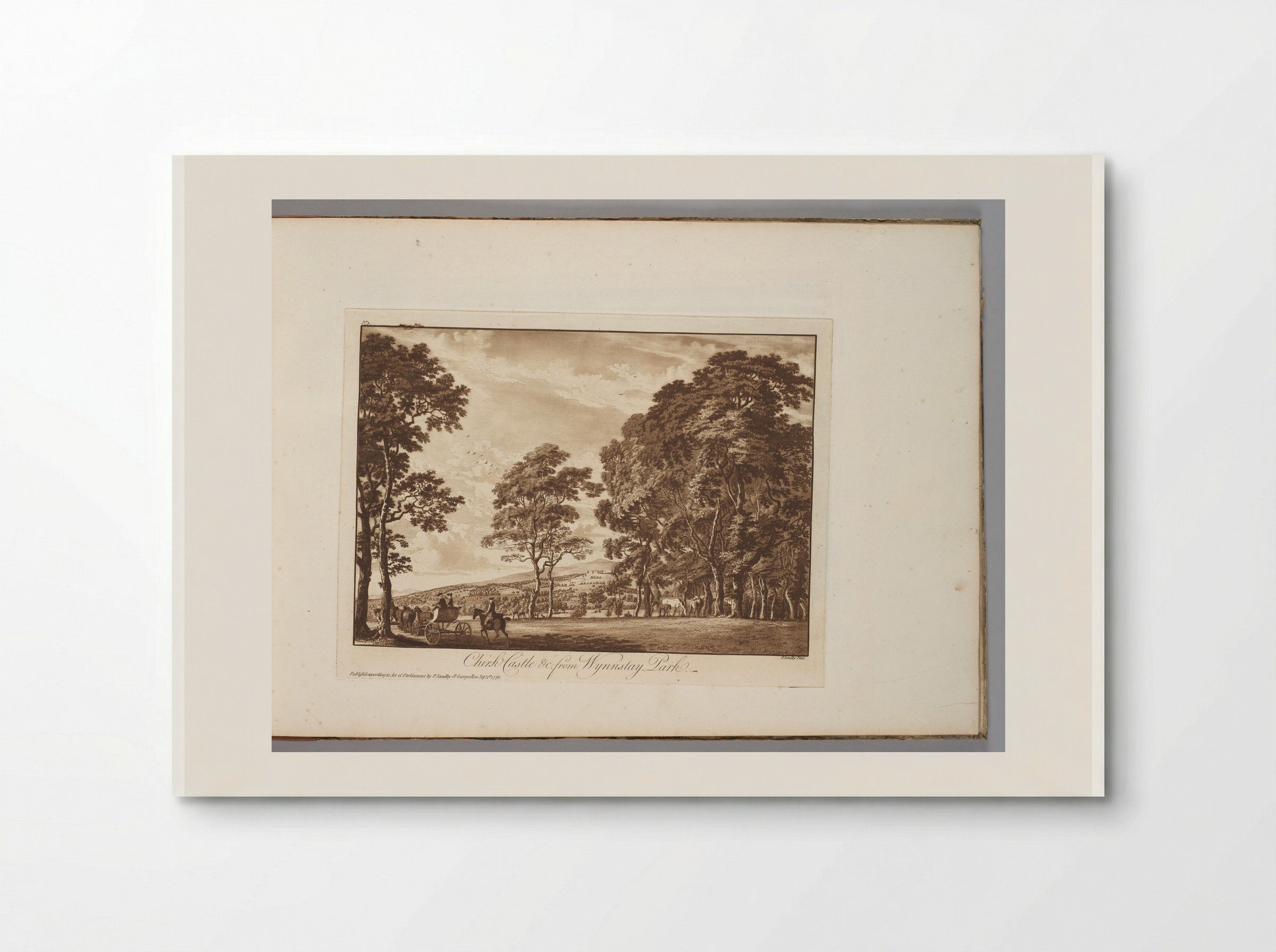 Chirk Castle &c. from Wynnstay Park - Paul Sandby - Poster