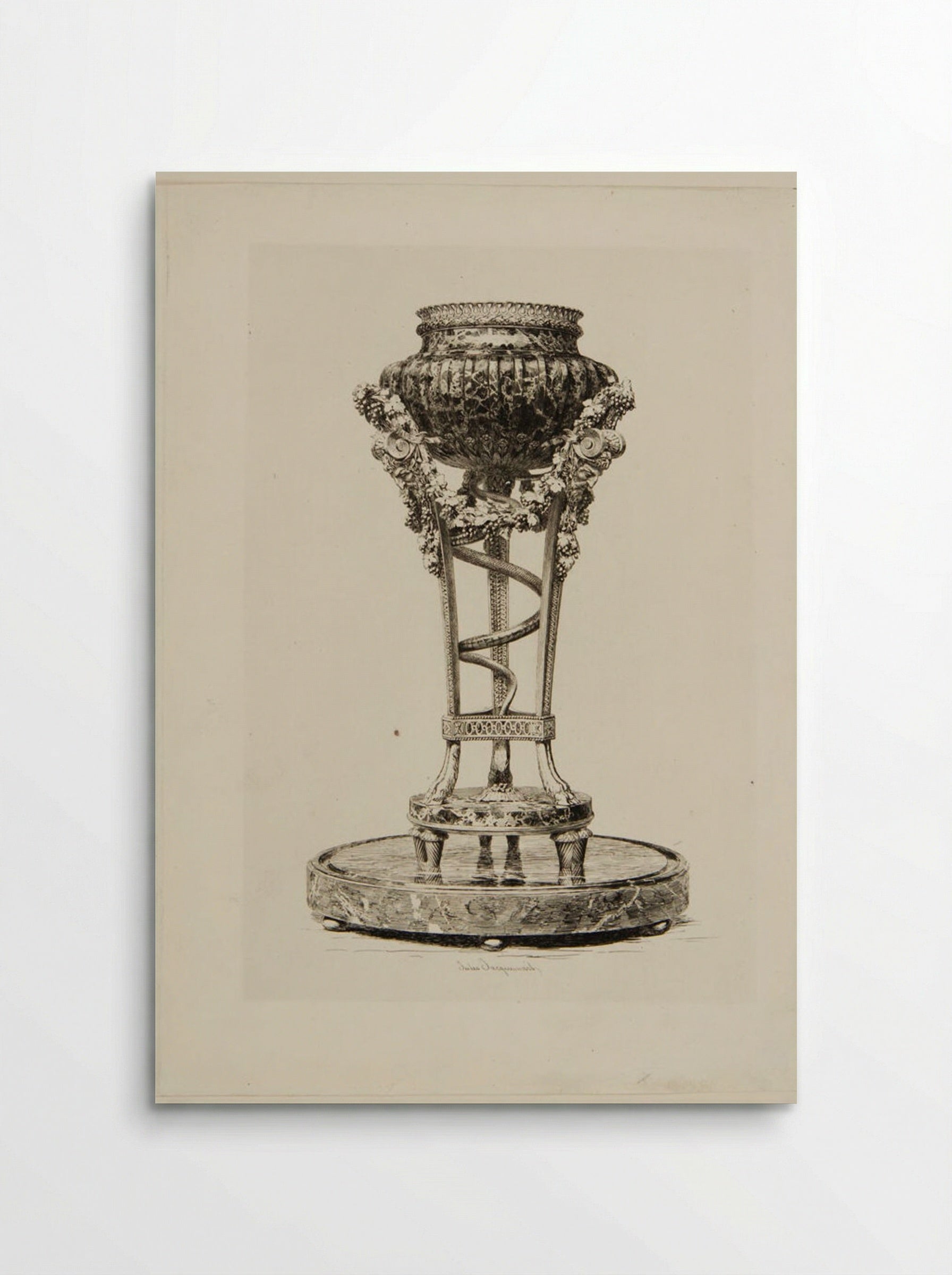 Chiseled Tripod by Gouthière - Jules Ferdinand Jacquemart - Poster