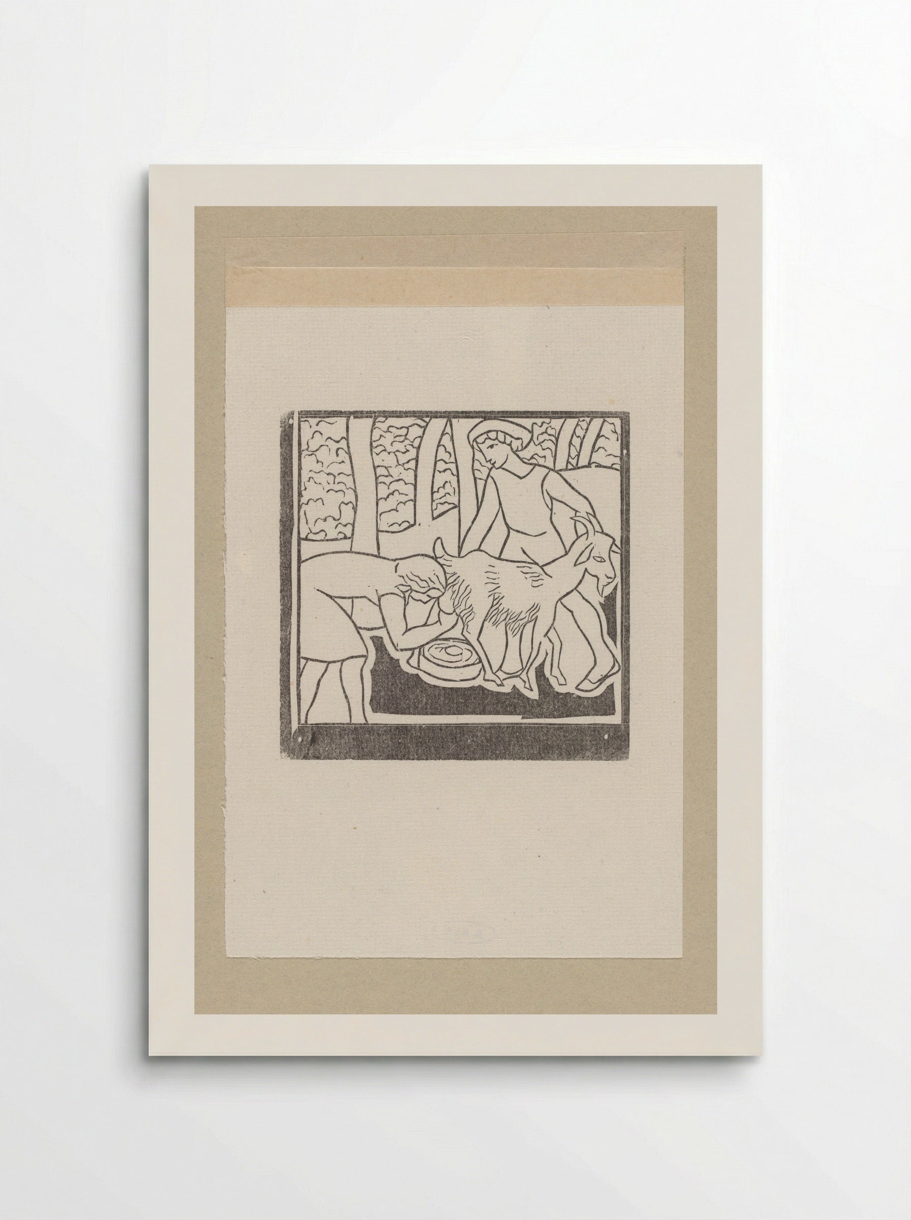 Chloë Milking One of Daphnis' Goats - Aristide Maillol - Poster